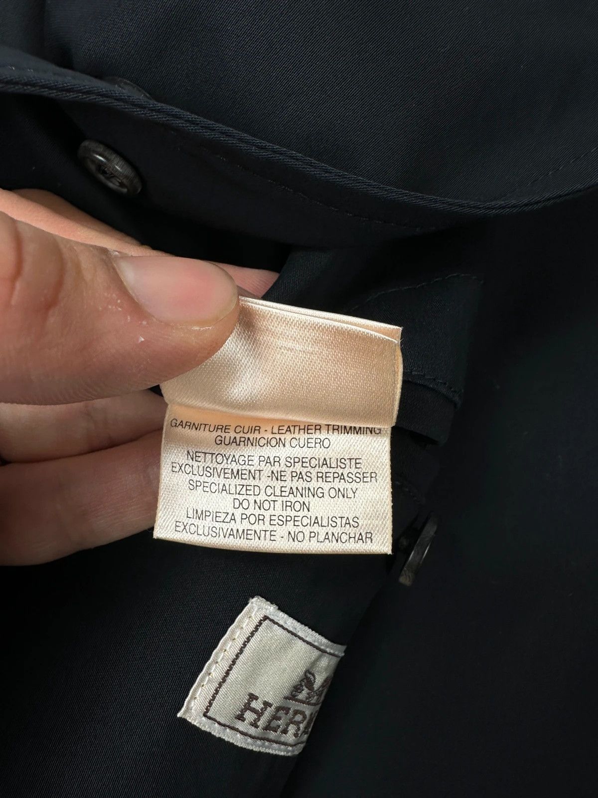 Hermes Hermès 00’s Navy Cotton & Leather Straps Buttons Up Jacket Size US L / EU 52-54 / 3 - 17 Thumbnail