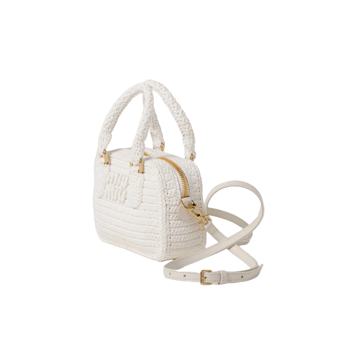 Miu Miu o1B3y1r0426 Size: OS / Crochet Handle Bag in White Size ONE SIZE - 2 Thumbnail