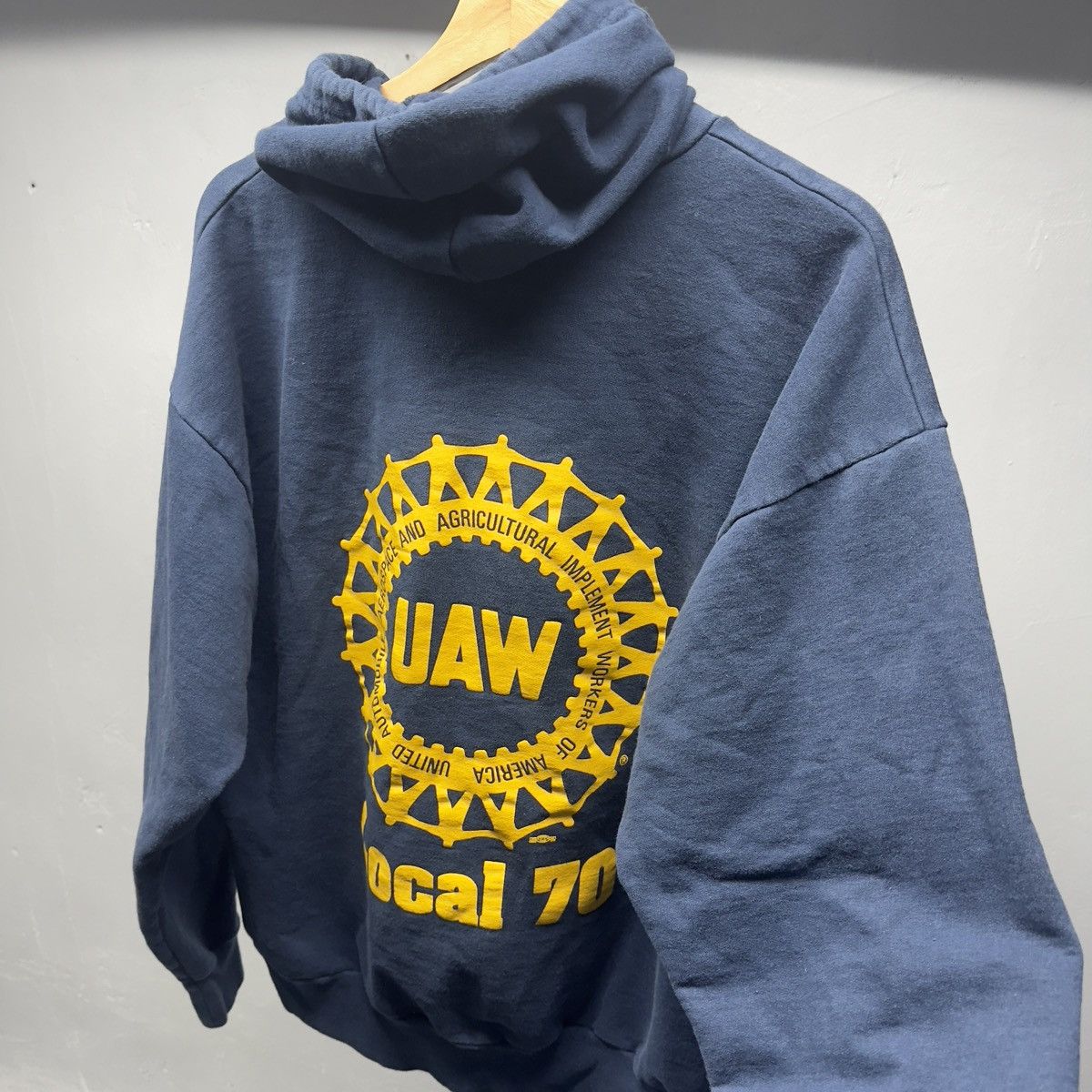 Vintage 90s Thrashed Faded Distressed Blue Hoodie ERD Grunge Chrome Size US L / EU 52-54 / 3 - 4 Thumbnail