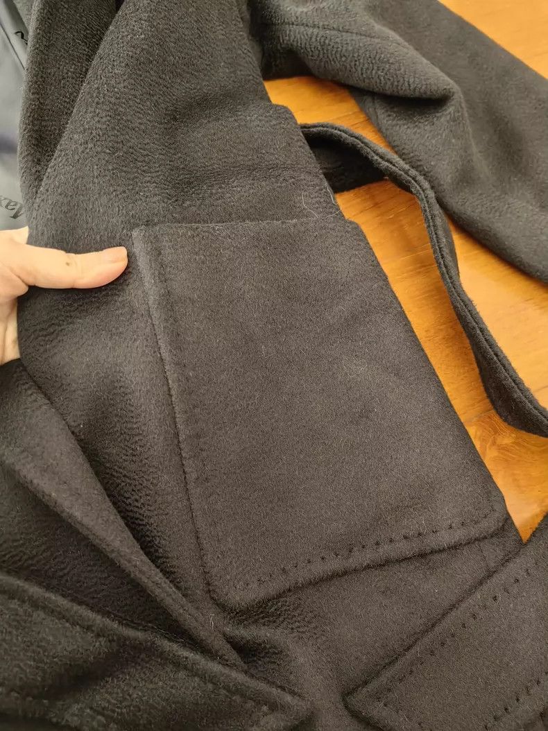 Max Mara Max Mara Black hooded bathrobe overcoat Size L / US 10 / IT 46 - 4 Thumbnail
