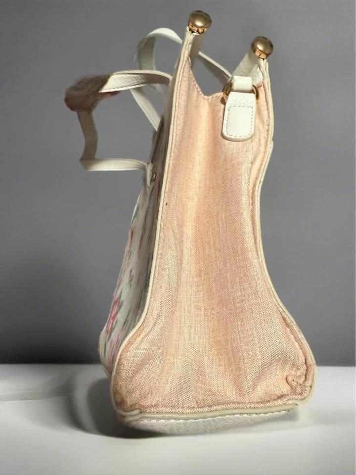 Lauren Conrad LC Lauren Conrad Floral Print White Handbag w Shoulder Strap Size ONE SIZE - 4 Thumbnail