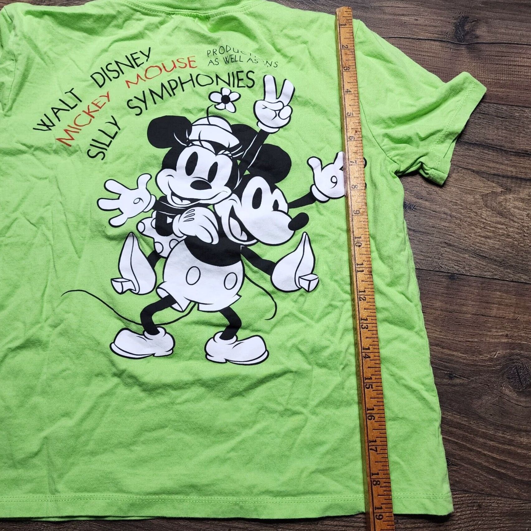 Zara Zara Disney Mickey Mouse T-Shirt Juniors M Short Sleeve Crew Neck Green Cartoon Casual Lightweight Mens Size M / US 6-8 / IT 42-44 - 4 Thumbnail