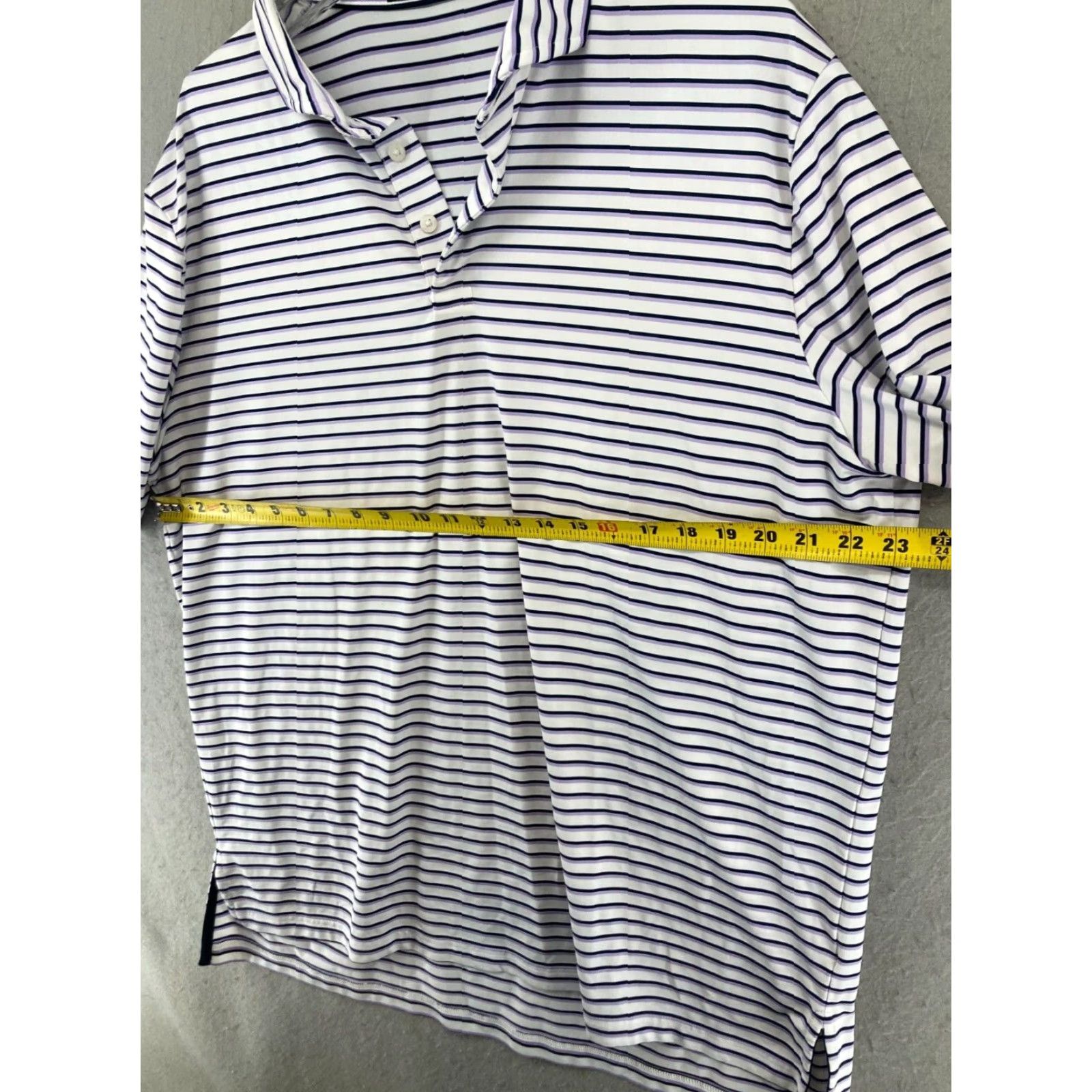 RLX Ralph Lauren RLX Ralph Lauren Polo Shirt XL Striped Purple Performance Shirt Mens Size US XL / EU 56 / 4 - 2 Thumbnail