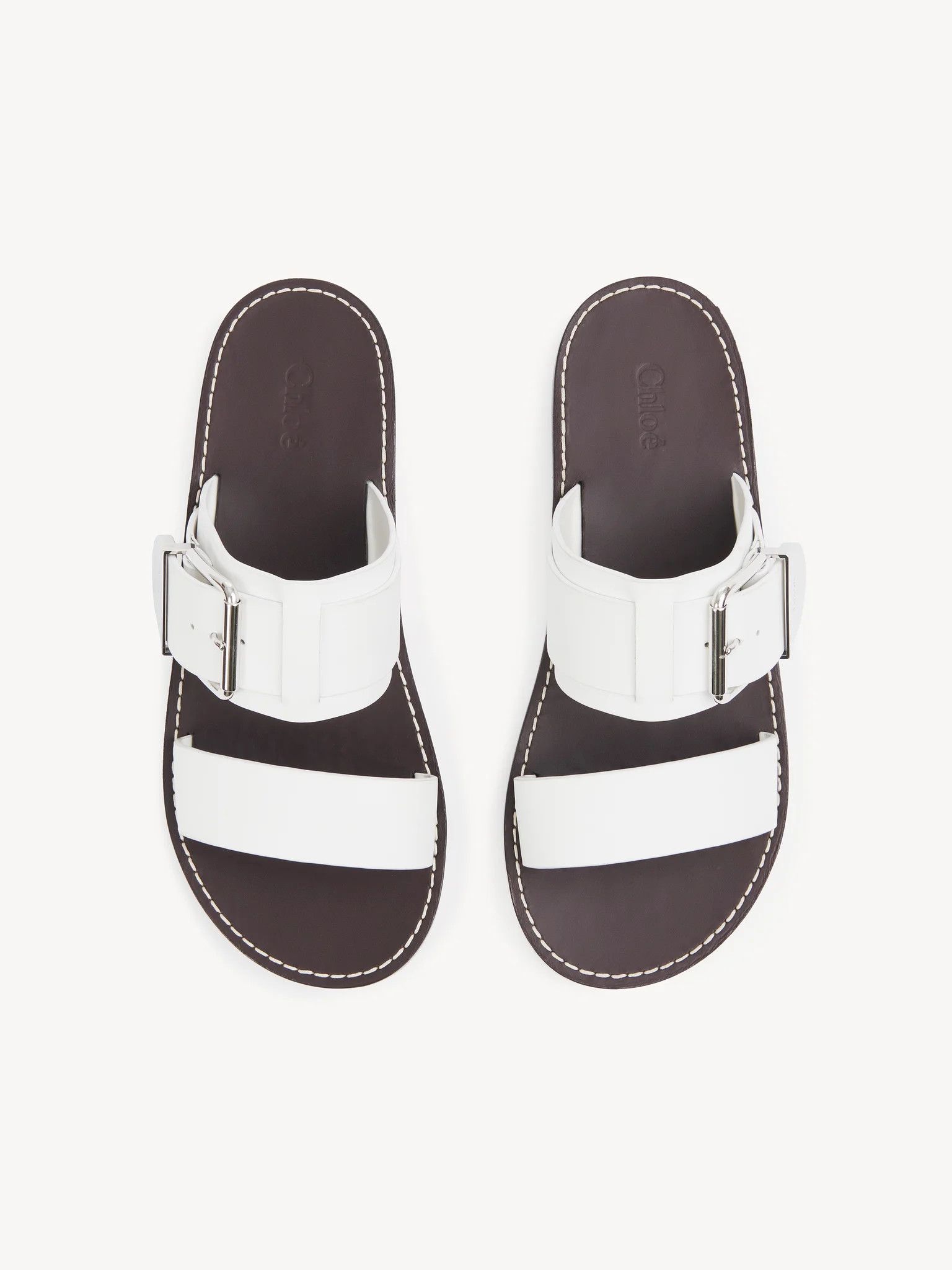 Chloe o1loc1c0425 Rebecca Slides in White Size US 8 / IT 38 - 3 Thumbnail
