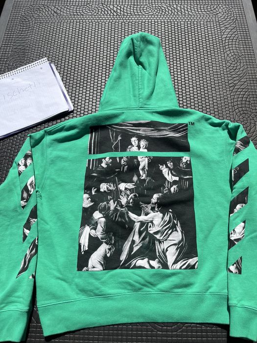 Off white diag sales caravaggio hoodie blue