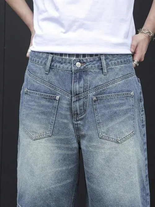 Jean Fukada x Aoki Designer jeans jorts Y2K Drip shorts Size US 32 / EU 48 - 4 Thumbnail