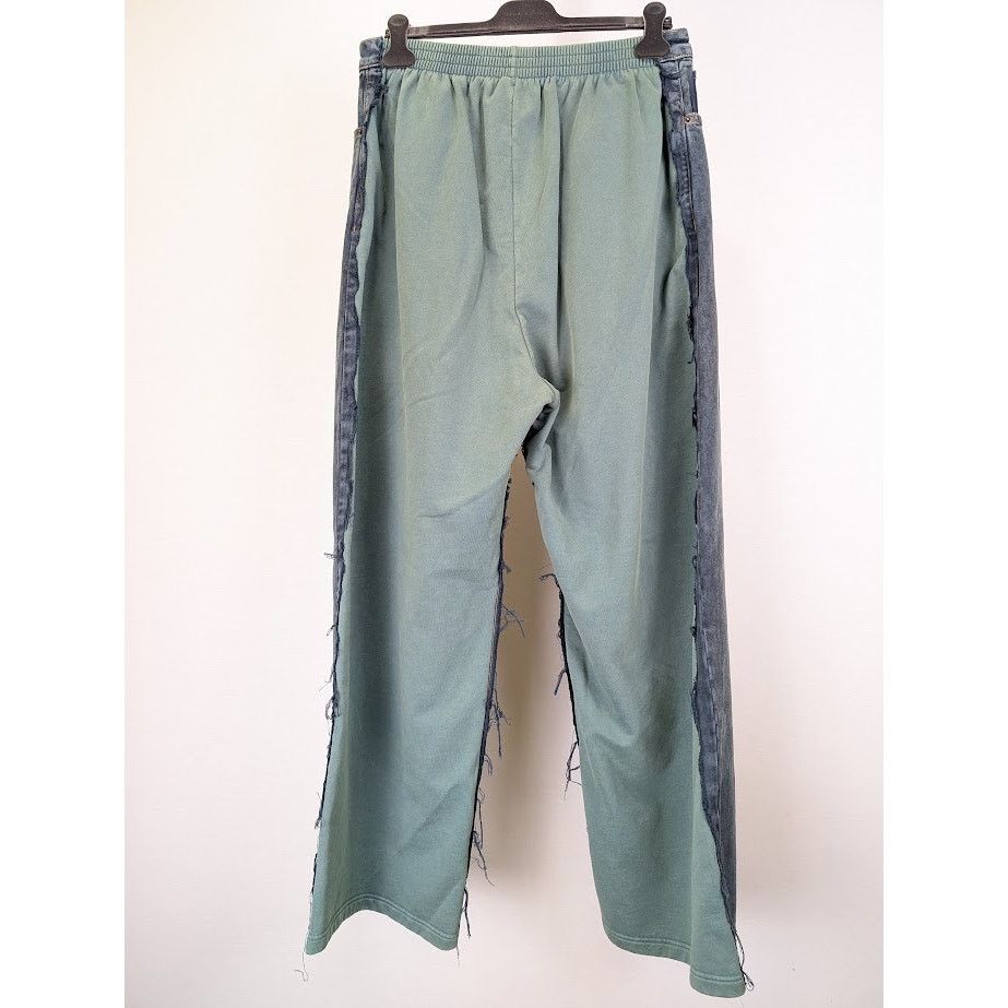 Balenciaga o1rshd1 Hybrid Sweatpants Denim in Blue Size US 34 / EU 50 - 11 Thumbnail