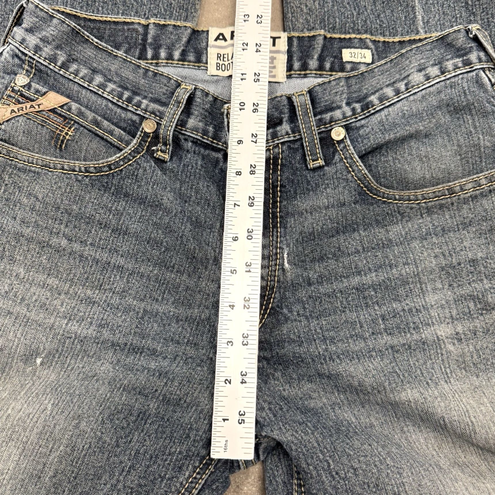 Ariat ARIAT Jeans 32X34 Mens Relaxed Boot Cut Blue Denim M4 Size US 32 / EU 48 - 7 Thumbnail