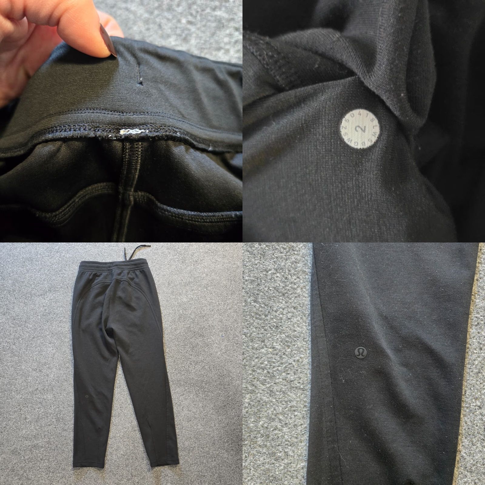 Lululemon Lululemon Pants Womens Size 2 Black Joggers Pull On Tapered Sweatpants Lounge - Athletic Activewear Jogger, Pockets, Regular Inseam 25 in, 4-Season Size 26" / US 2 / IT 38 - 8 Thumbnail