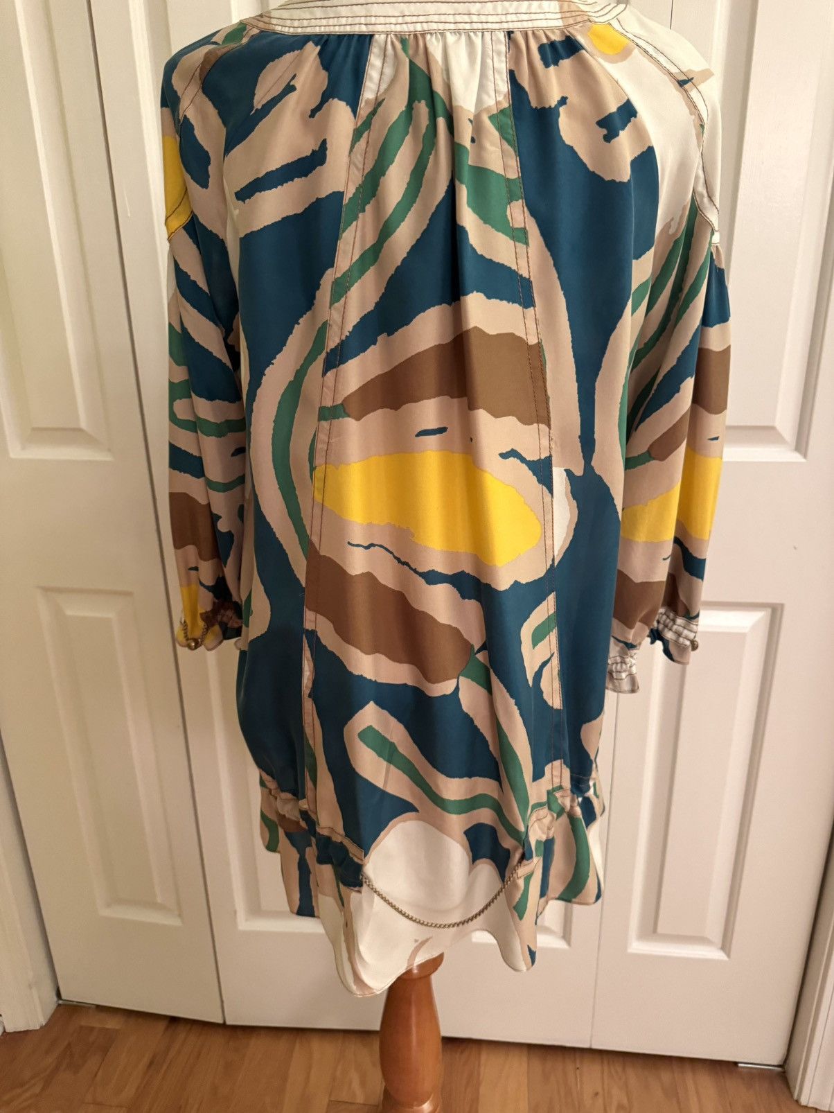 Diane von Furstenberg DIANE Von FURSTENBERG Multicolor Silk Blouse 8 EUC Size M / US 6-8 / IT 42-44 - 2 Thumbnail
