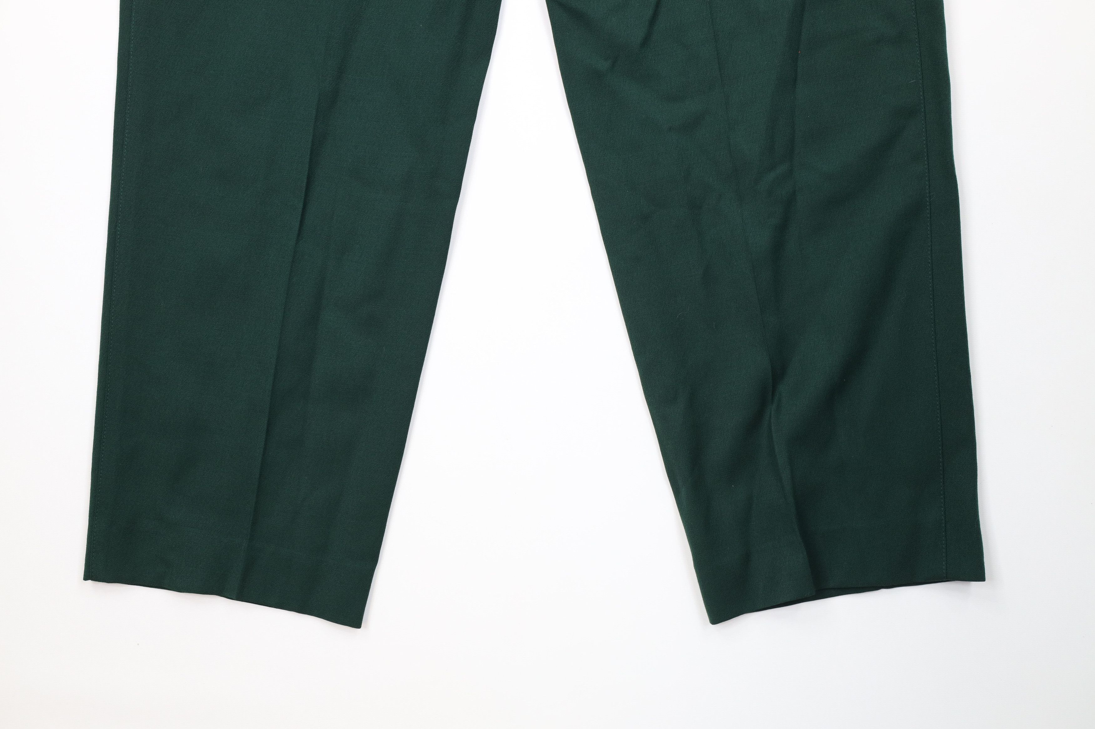 Escada Vintage 70s 80s Escada Pleated Tapered Leg Chino Pants Green Size 42" / US 20 - 11 Thumbnail