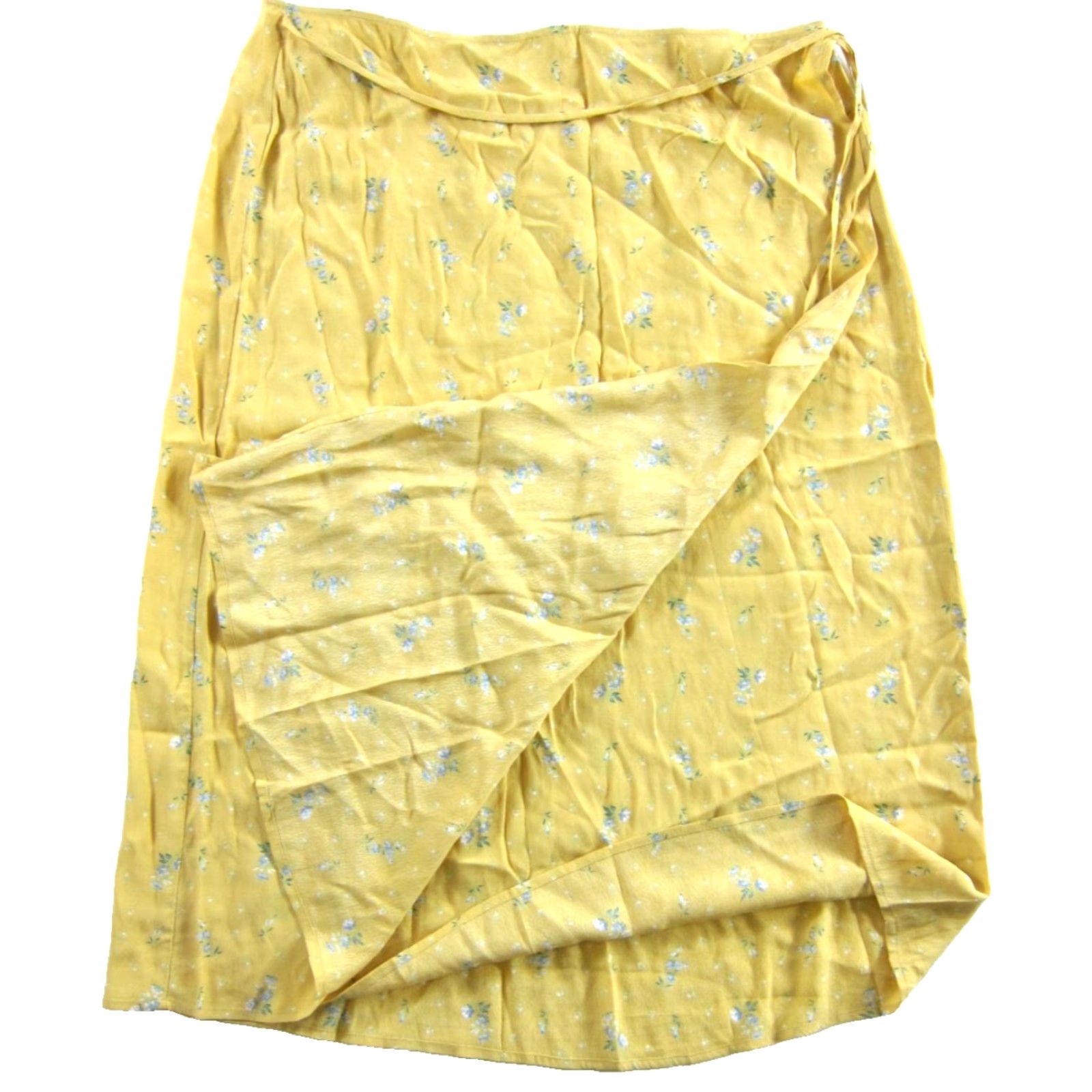 Gap GAP Floral 100% Rayon Wrap Skirt Yellow XL Midi Skirt Women Bohemian Spring Summer XS? Size 40" / US 18 - 4 Thumbnail