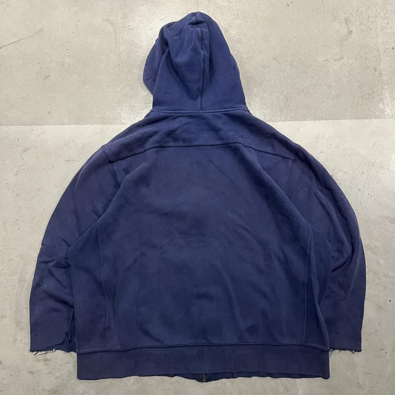 Vintage Crazy Vintage Y2K/2000s Blank Navy Blue Zip Up Hoodie! Size US XXL / EU 58 / 5 - 2 Thumbnail