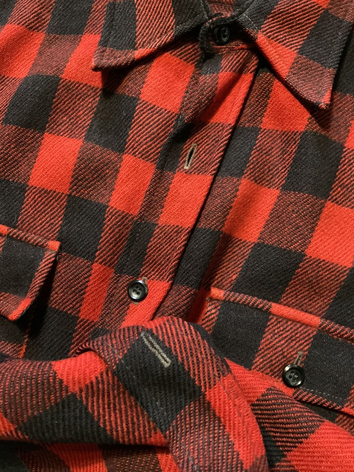 Vintage VTG 40s 50s Buck Skein Joe Buffalo Plaid Wool Flannel Shirt Size US S / EU 44-46 / 1 - 7 Thumbnail