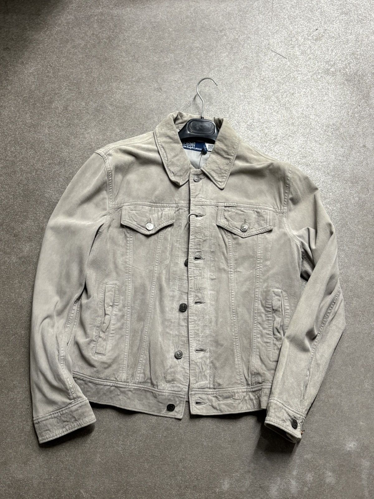 Polo Ralph Lauren Polo Ralph Lauren Grey Goat Leather Trucker 