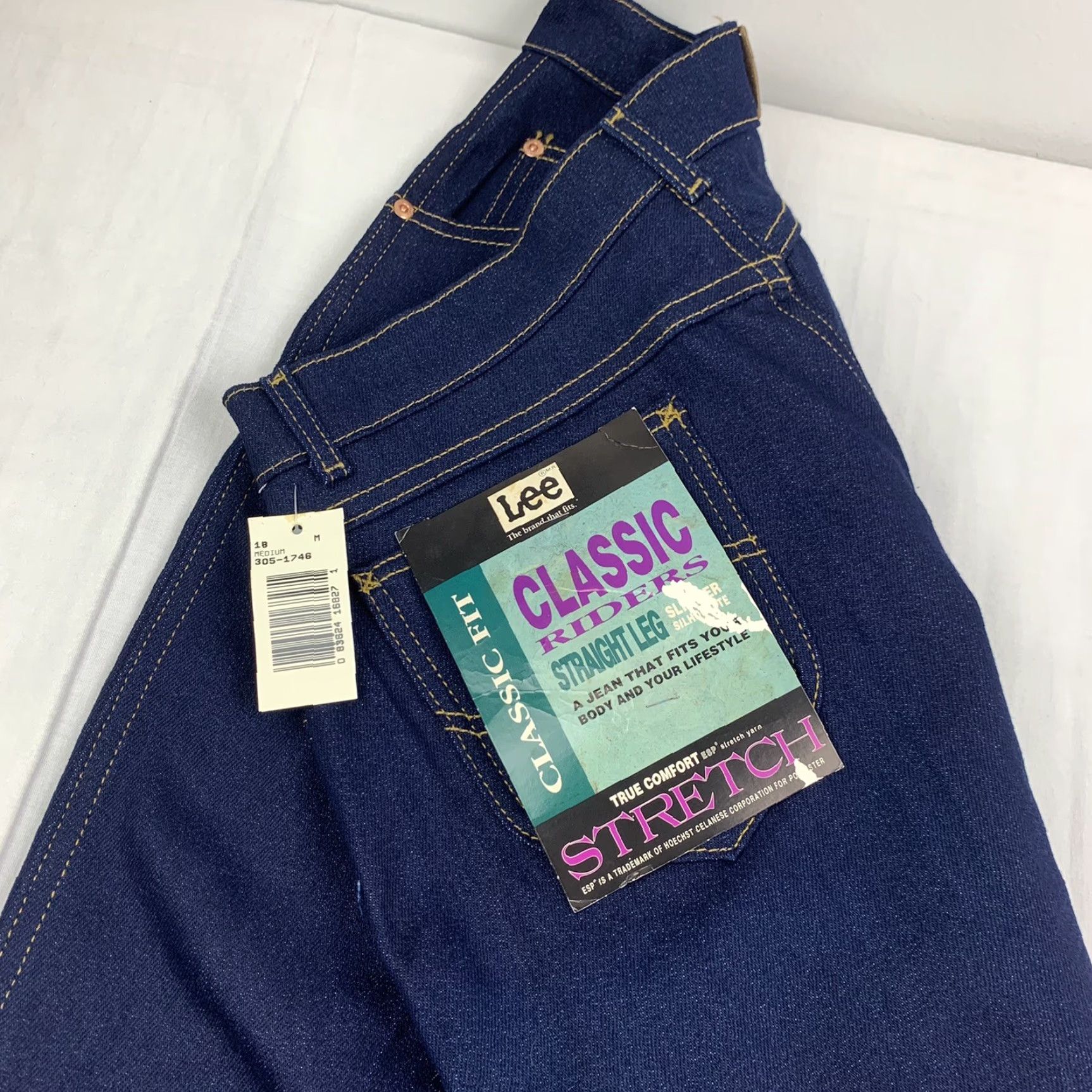 Lee VINTAGE Lee Women’s Jeans 18 Medium Blue Straight Leg 90s American USA Size 40" / US 18 - 3 Thumbnail