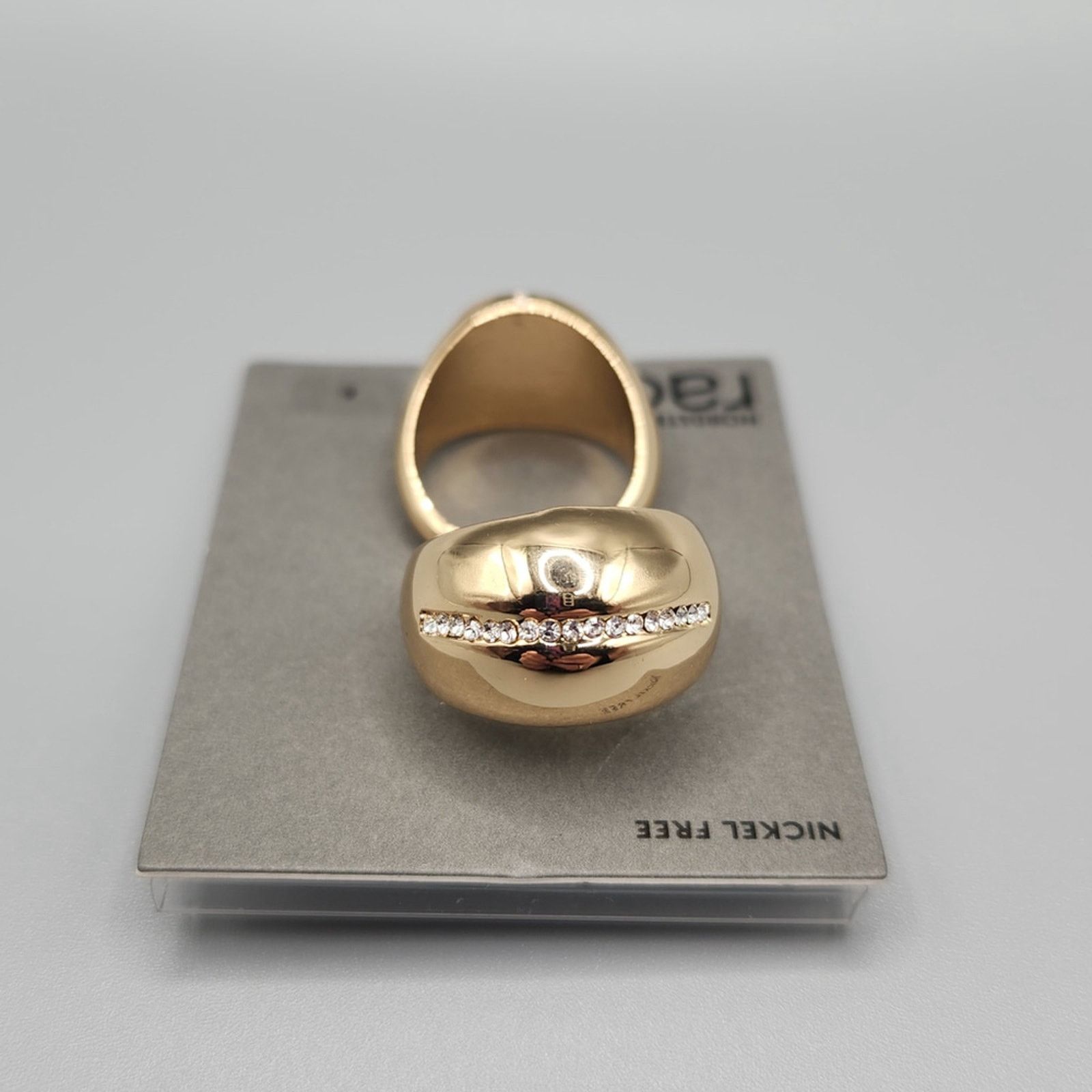 Nordstrom Nordstrom Rack Size 8 Gold-Tone Ring Set - Modern 2-Piece Size ONE SIZE - 3 Thumbnail