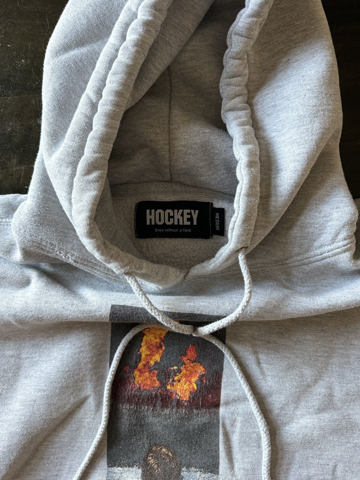 Hockey Skateboards Hockey Eyes Without a Face graphic Hoodie - Size Medium Size US M / EU 48-50 / 2 - 2 Thumbnail
