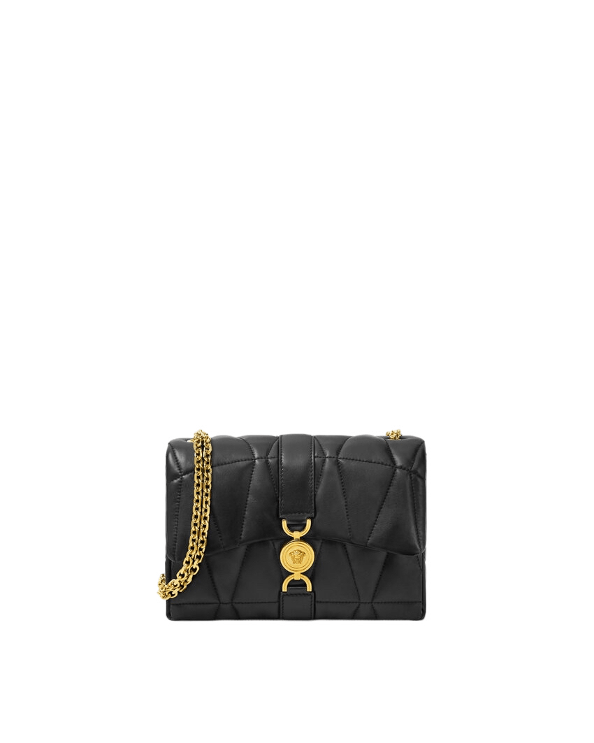 Versace VERSACE Kleio Black Quilted Leather Shoulder Bag NWT Auth Size ONE SIZE - 1 Thumbnail
