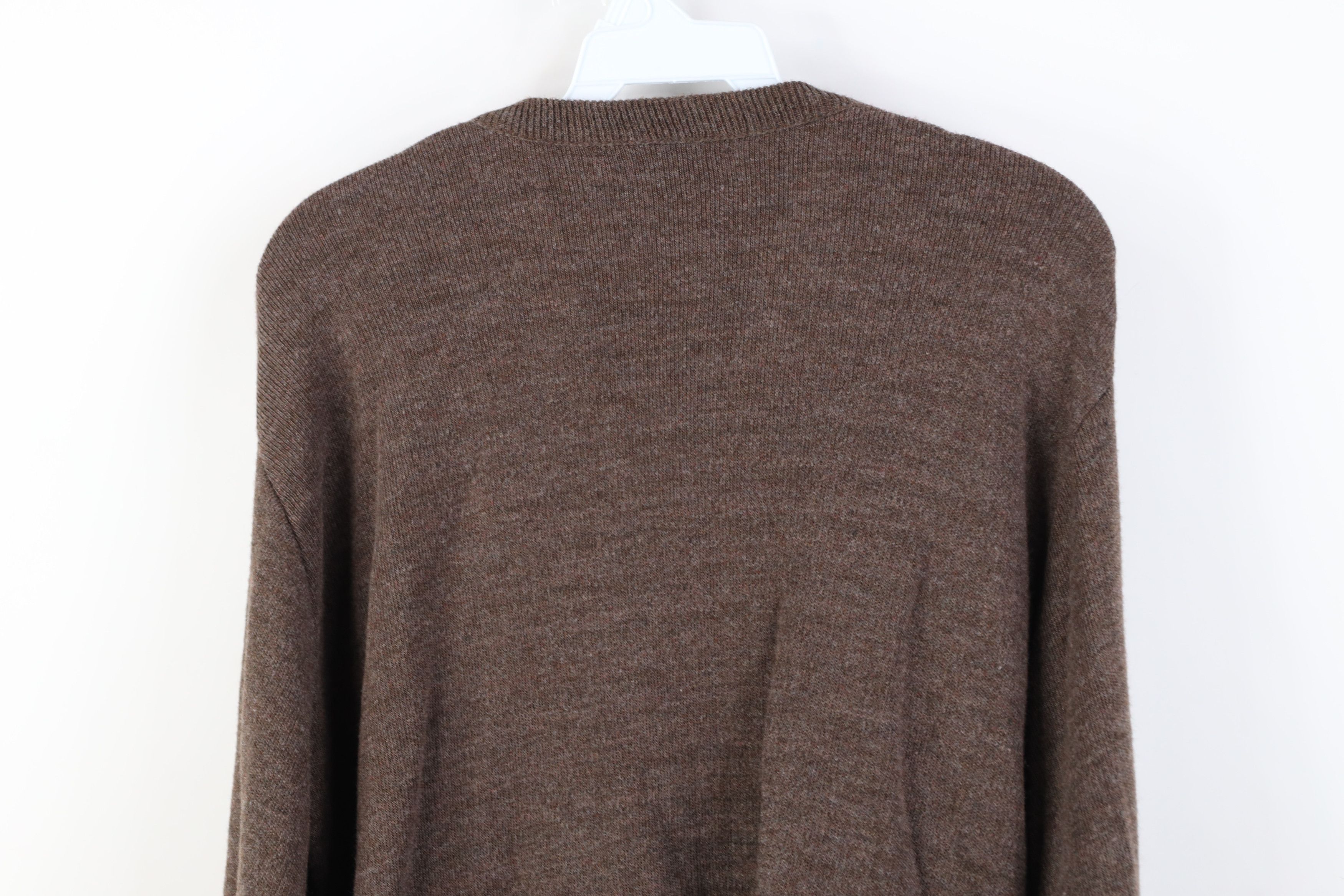 Vintage Vintage 70s Streetwear Blank Knit V-Neck Sweater Brown USA Size US M / EU 48-50 / 2 - 11 Thumbnail