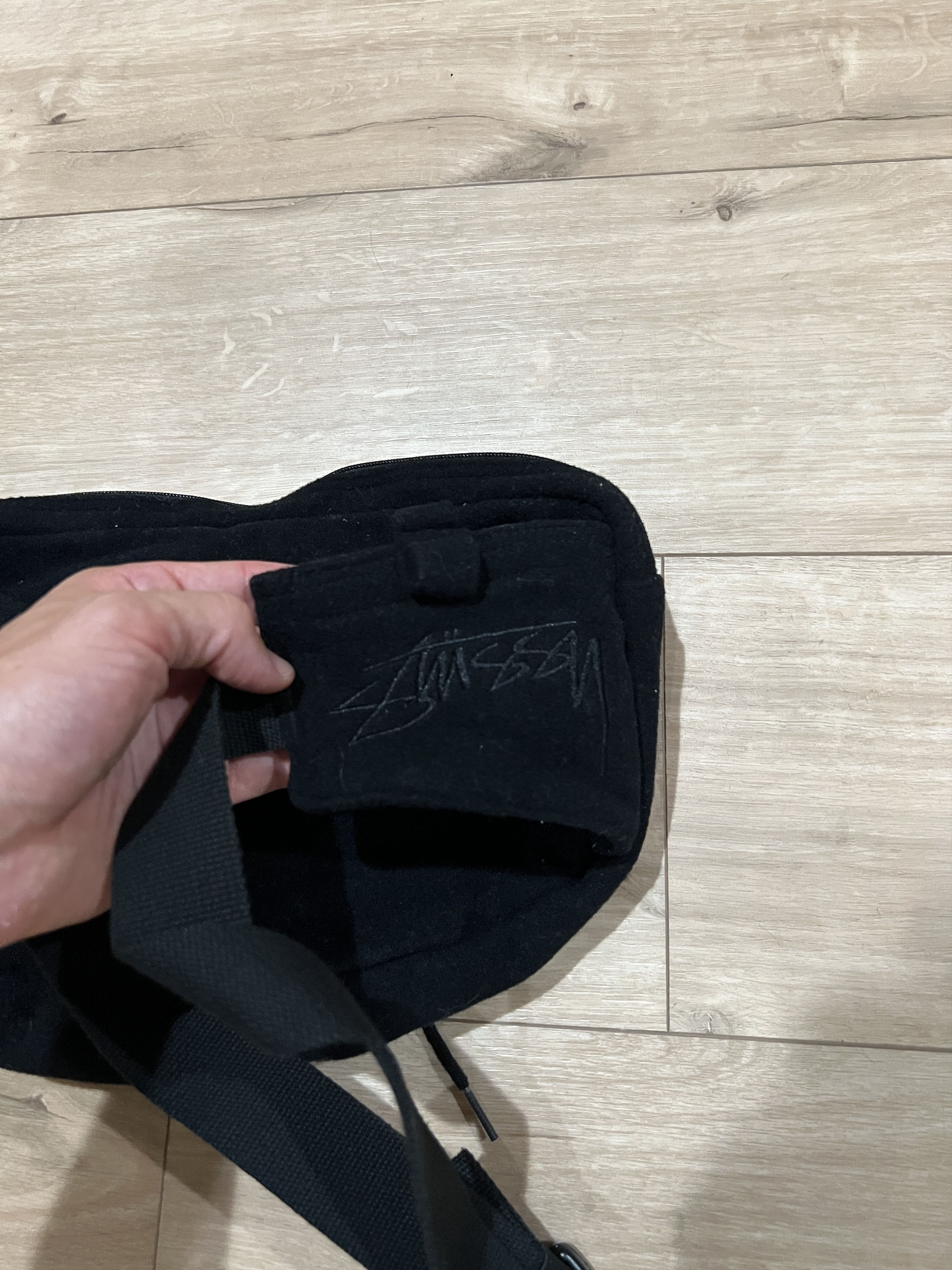 Stussy Stussy SAMPLE AC/DC Collab Black Fleece Crossbody Bag OS Size ONE SIZE - 2 Thumbnail