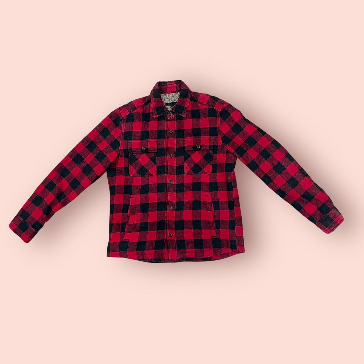 Flannel × Jun Takahashi × Uniqlo VINTAGE UNIQLO DOUBLE CHEST POCKET FLEECE LINING FLANNEL Size US L / EU 52-54 / 3 - 14 Thumbnail
