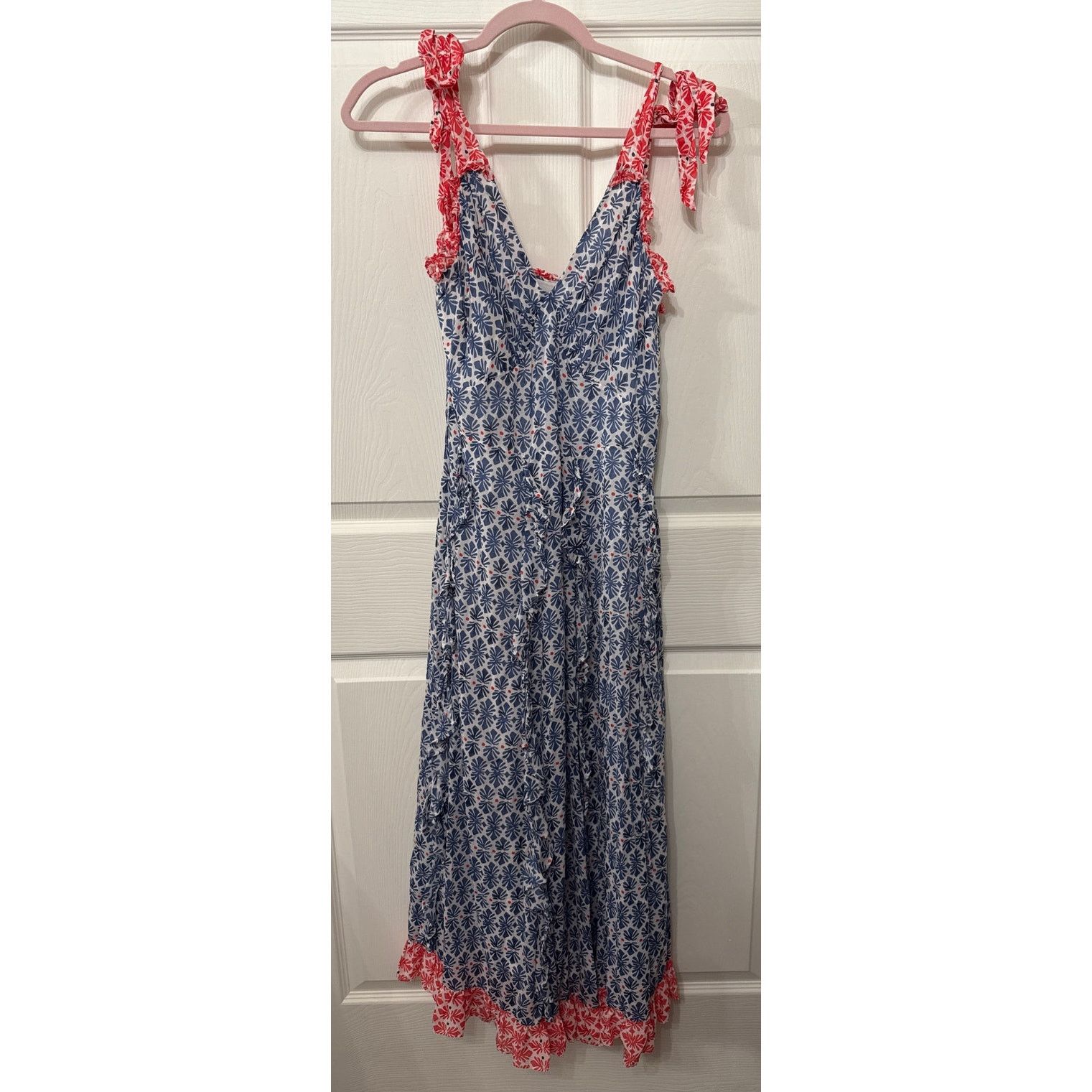 Vineyard Vines Vineyard Vines Block Print Shell Ruffled Maxi Dress, 6 Size M / US 6-8 / IT 42-44 - 1 Thumbnail