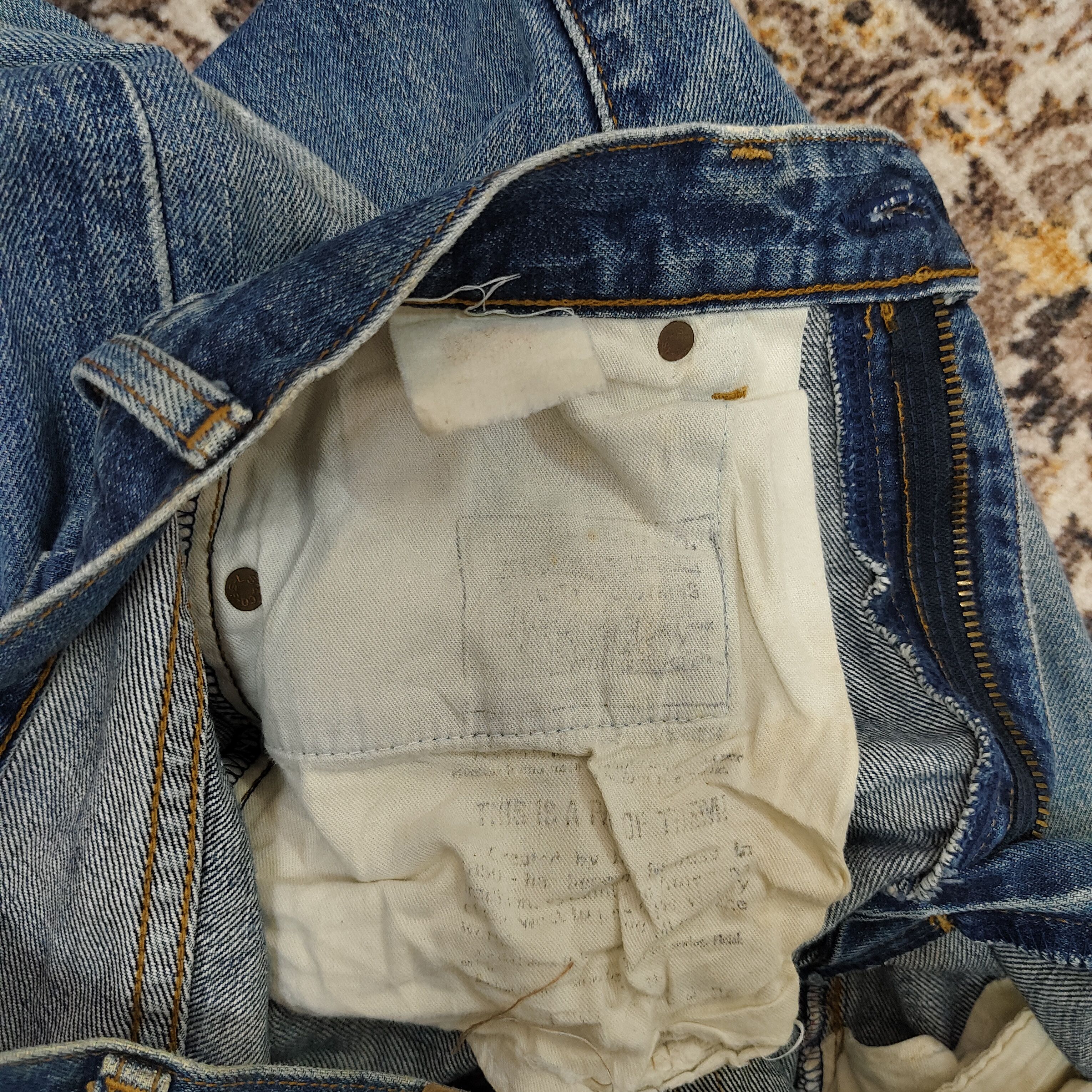 Levi's Vintage Levi's 502 Big E Selvedge Distressed Jean Size US 30 / EU 46 - 13 Thumbnail