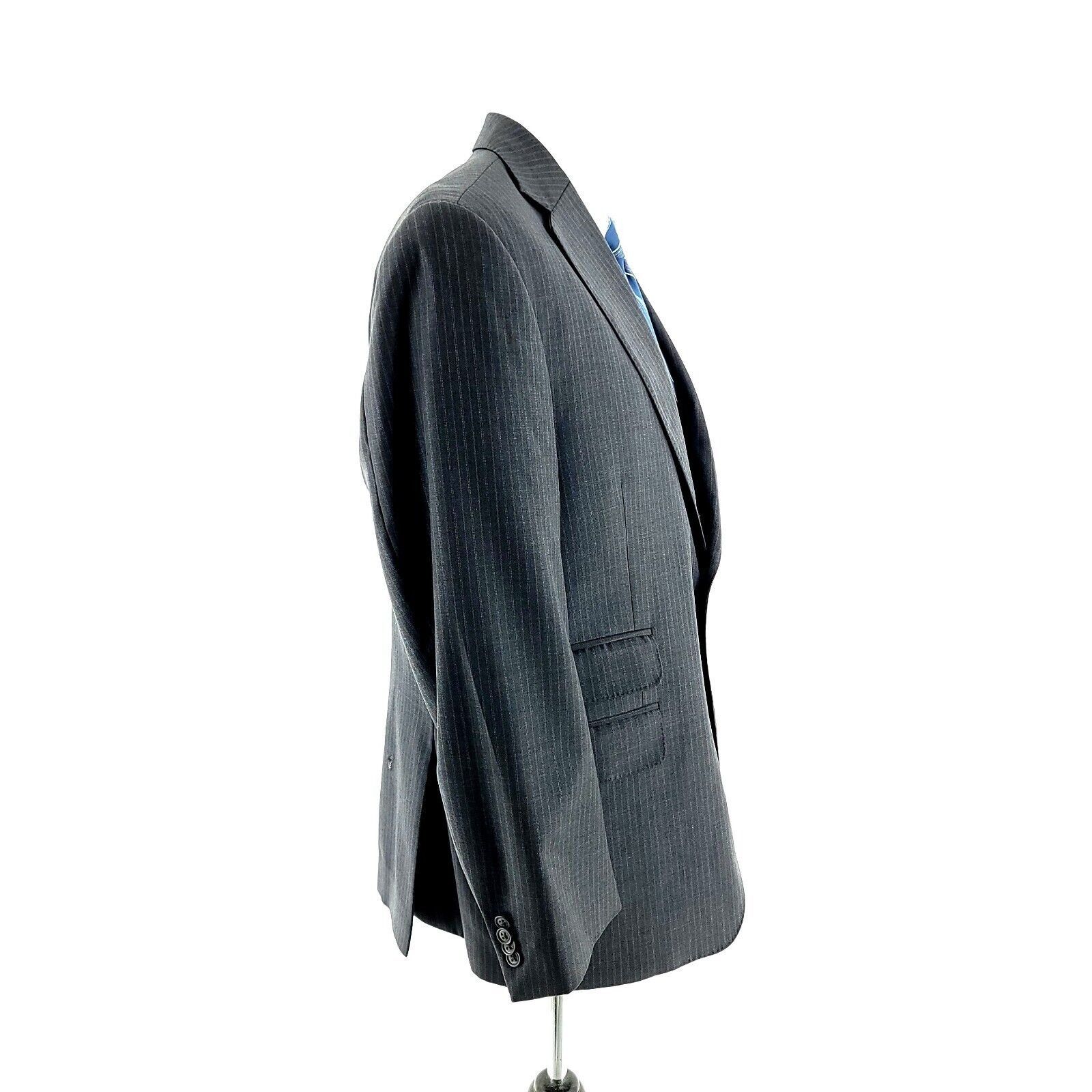 Peter Millar DAMAGED Peter Millar Wool 2 Button Suit Jacket 40S Gray W/ B Size 40S - 8 Thumbnail