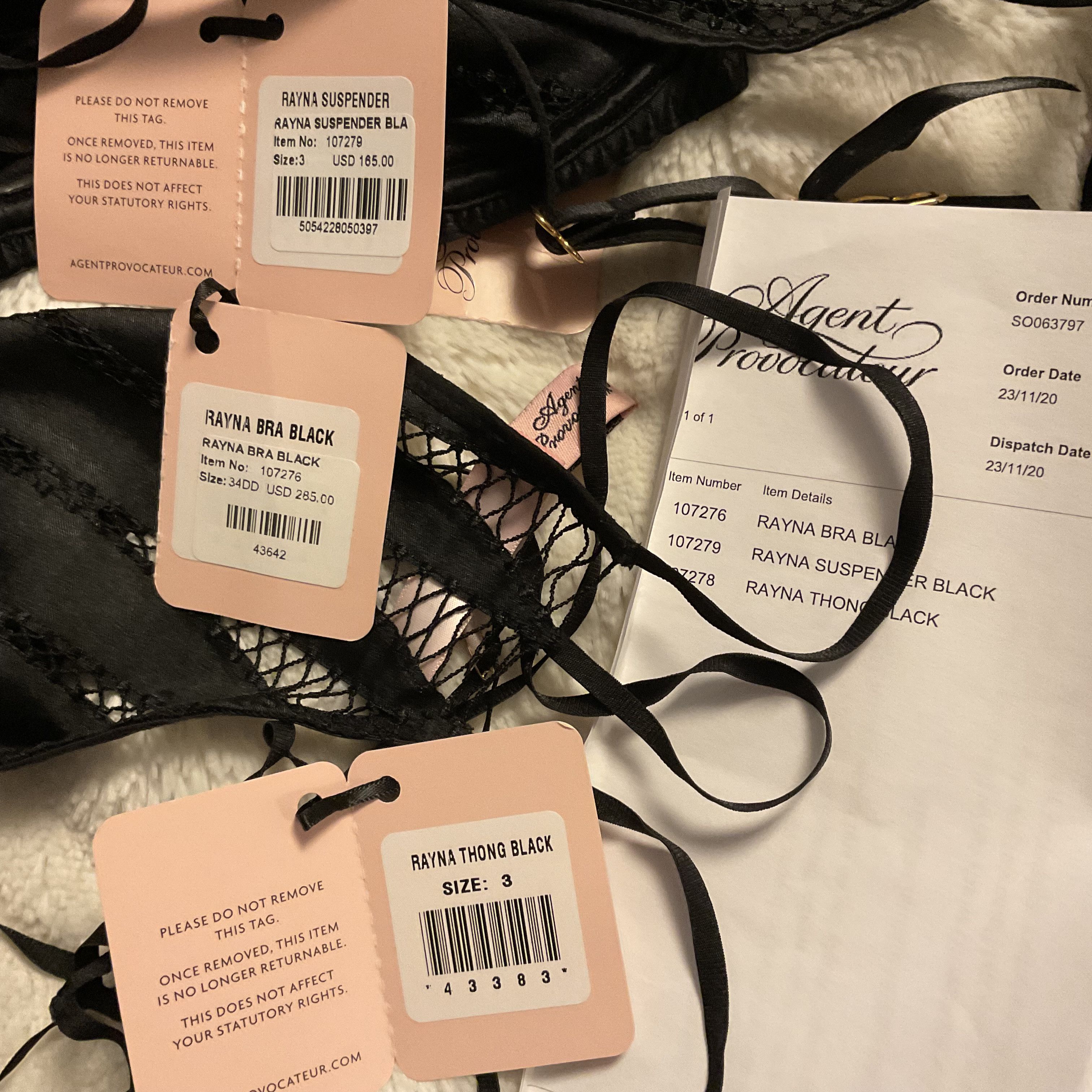 Agent Provocateur RAYNA Bra 34DD, Suspender & Thong 3 Medium $565 Size ONE SIZE - 12 Thumbnail