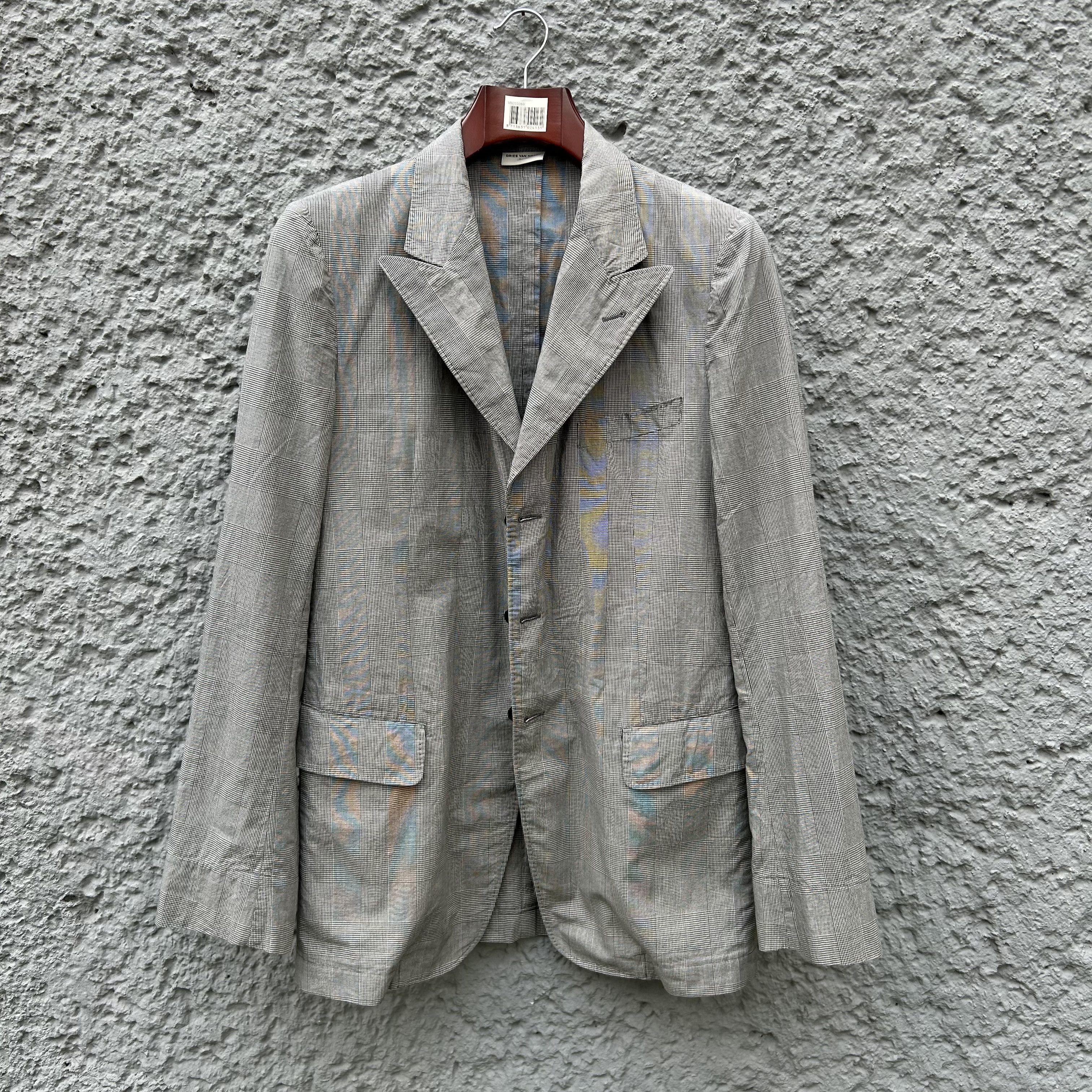 Dries Van Noten Dries van Noten Grey Unlined Blazer Jacket Top Size 50R - 3 Thumbnail