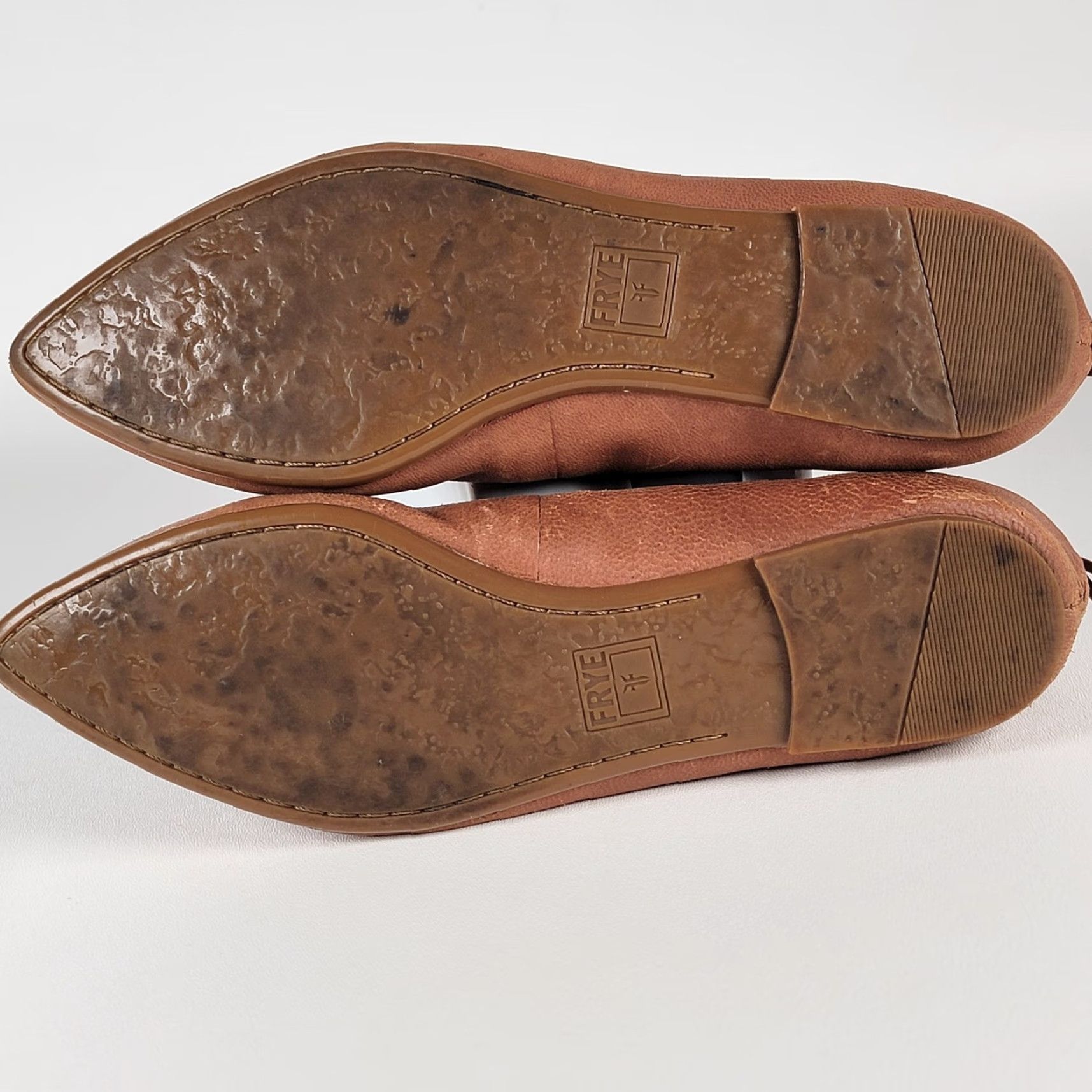Frye Frye Carson Ballet Flats Women's Brown Leather Slip On Pointed Toe Flat Adult 7 M Size US 5 / IT 35 - 7 Thumbnail