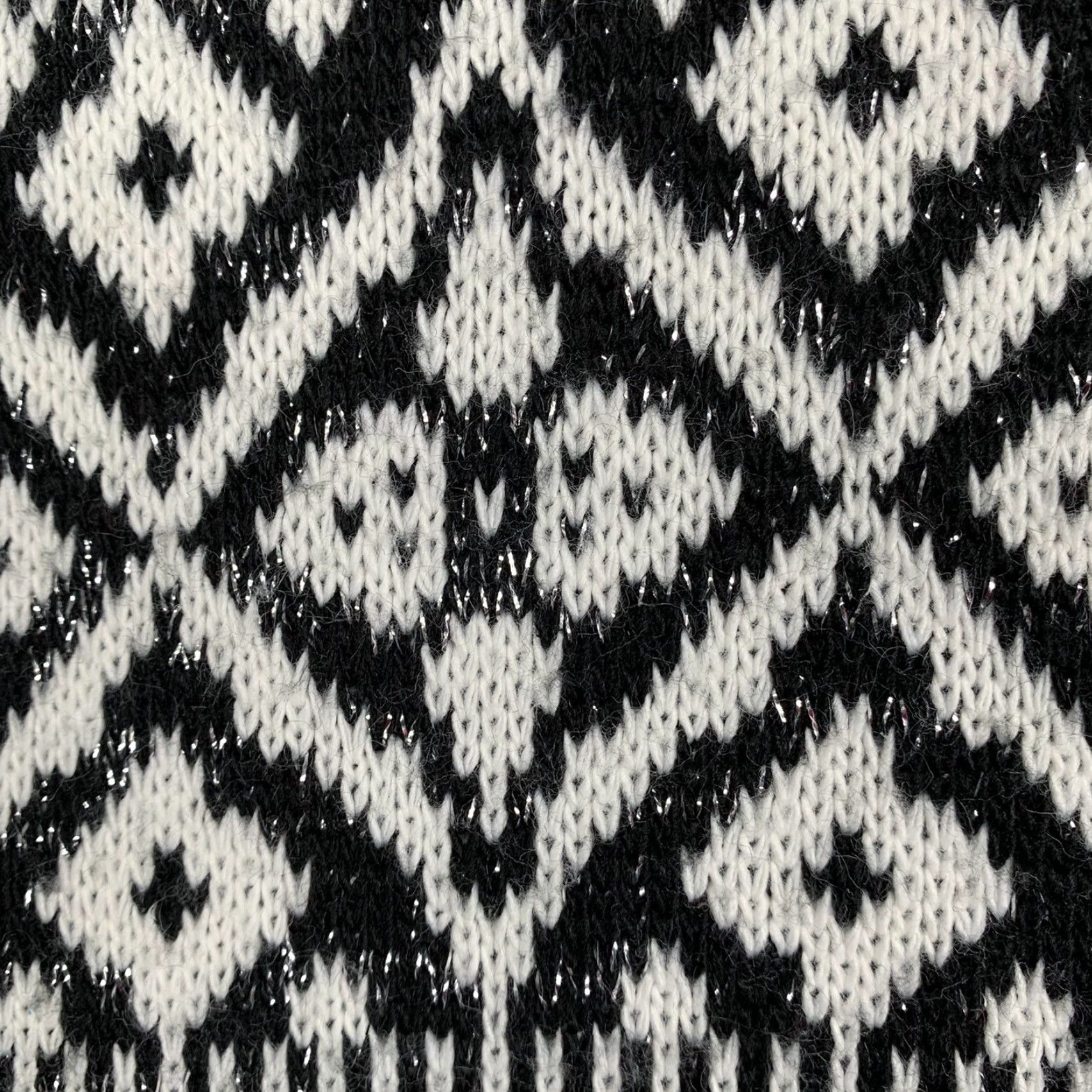 Vintage VINTAGE American Pride Sweater Womens M Black White Geometric Knit USA Size M / US 6-8 / IT 42-44 - 2 Thumbnail