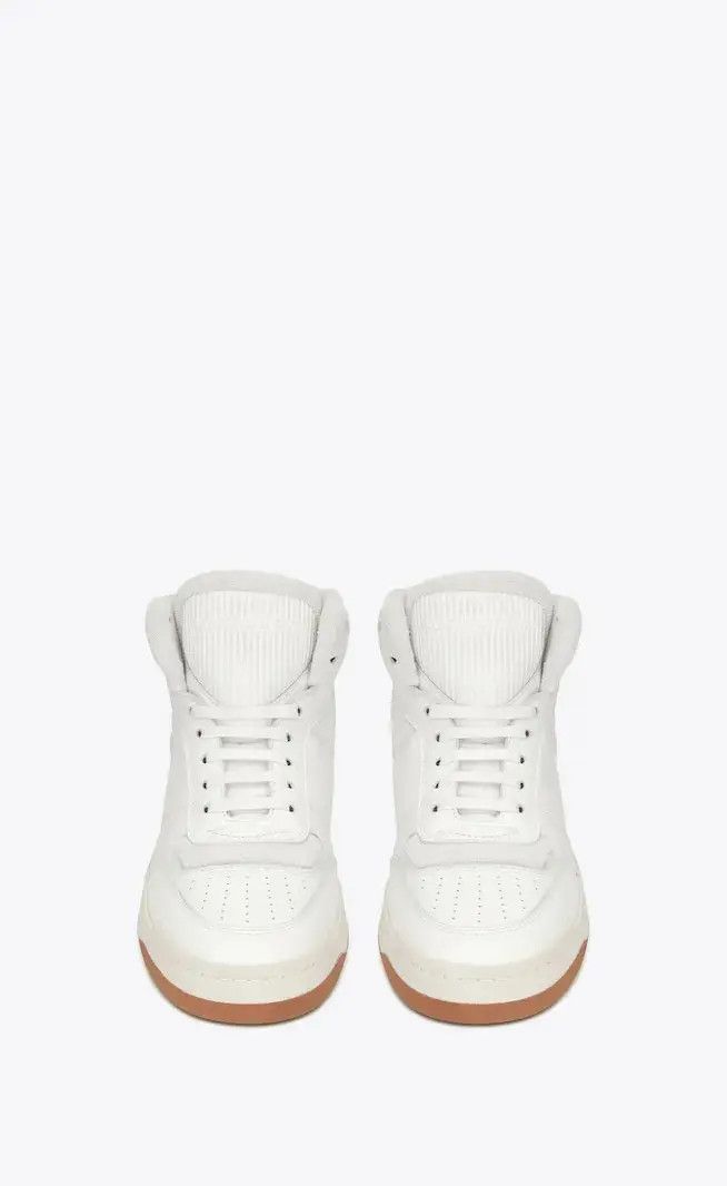 Saint Laurent Paris o1b1hav110125 690797 SL/80 Mid-Top Sneakers in White Size US 6 / IT 36 - 2 Thumbnail