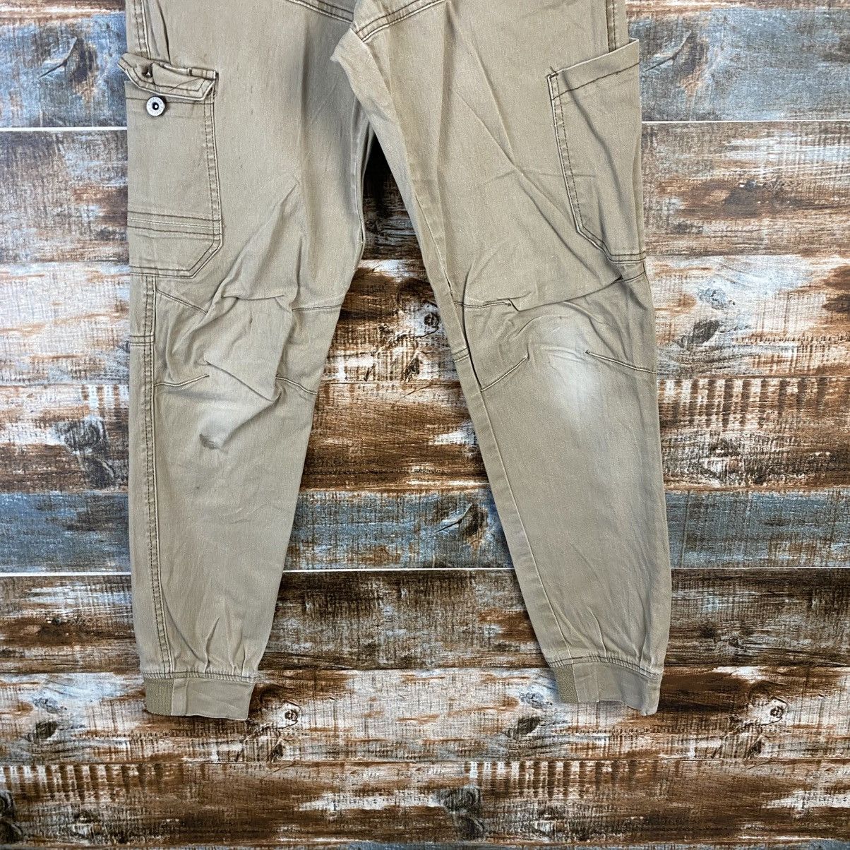 Japanese Brand DL Field Core Beige Joggers cargo Pants #C780 Size US 27 - 3 Thumbnail