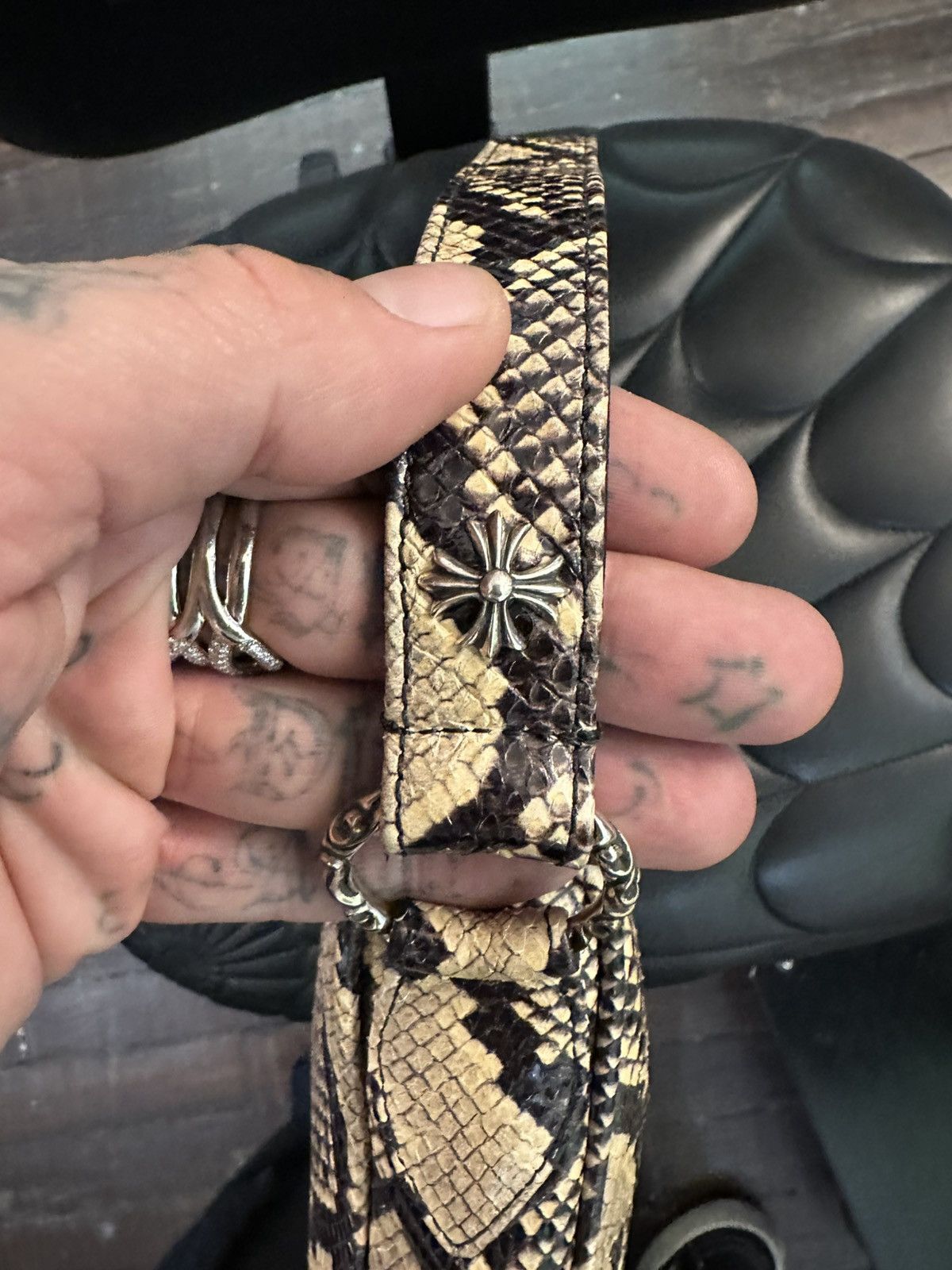 Chrome Hearts Chrome Hearts NEW PYTHON SNAKE SKIN CHICKEN NUGGET BAG !! Size ONE SIZE - 7 Thumbnail