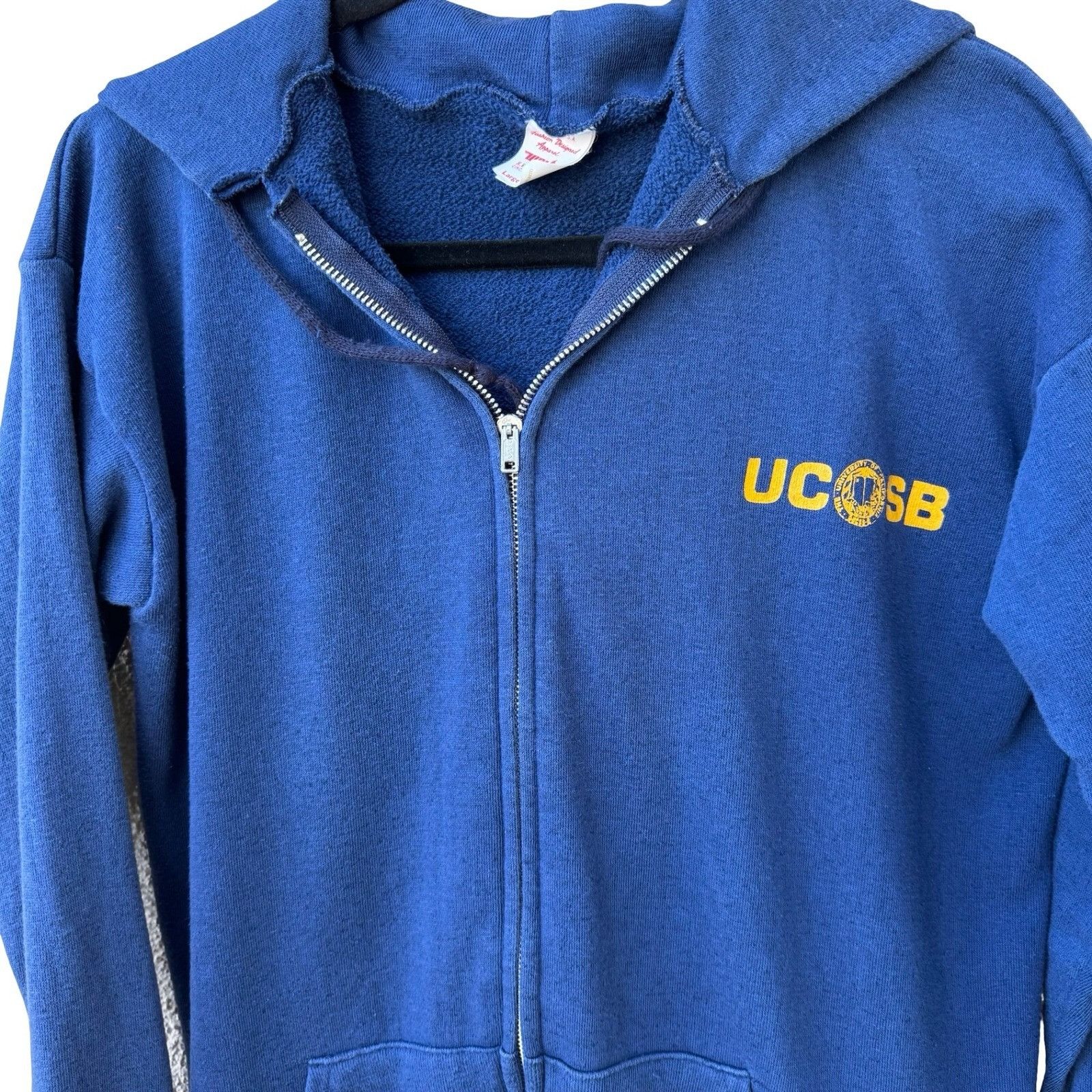 Vintage UCSB Vintage 60s H Wolf & Sons Santa Barbara Full Zip Hoodie Size US L / EU 52-54 / 3 - 4 Thumbnail