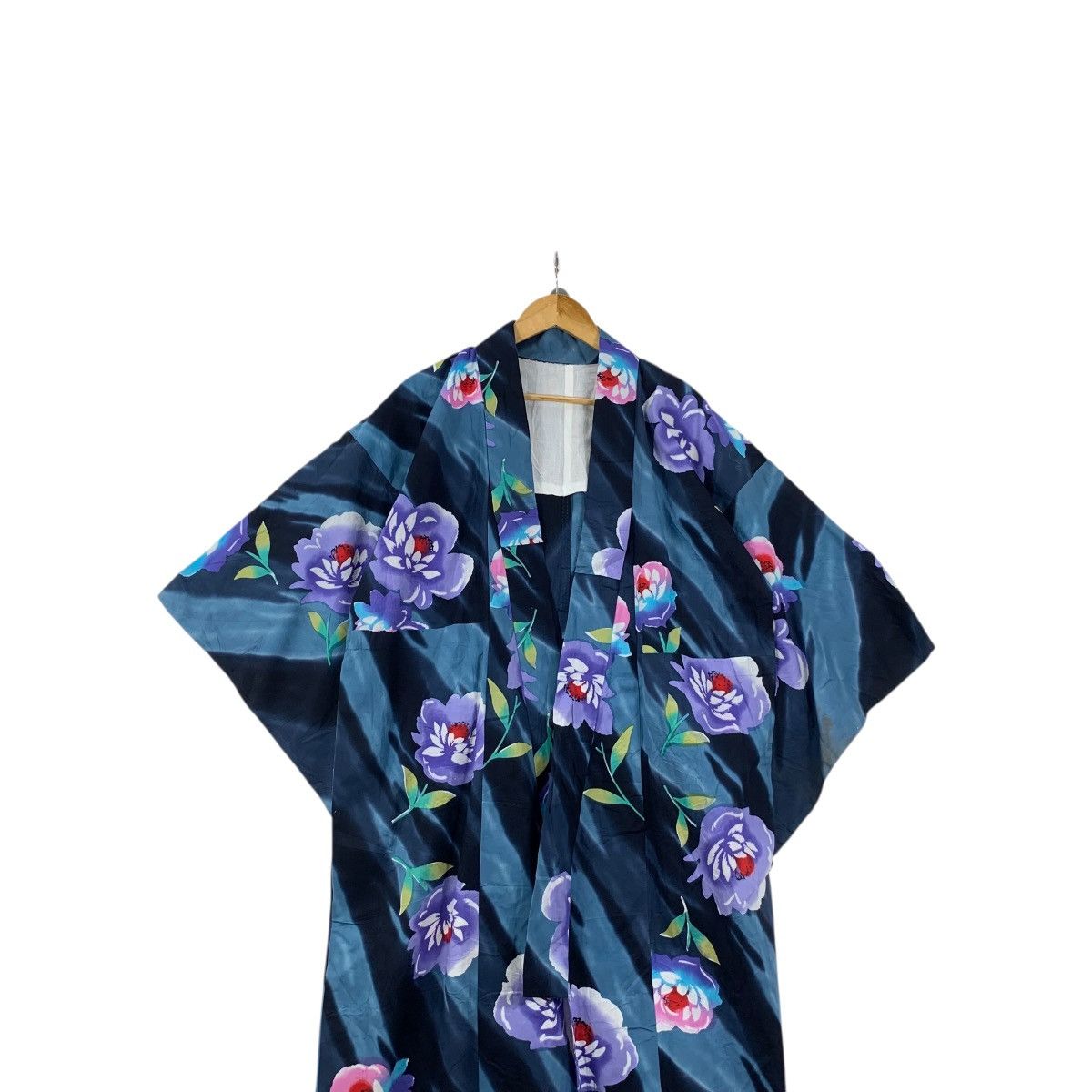 Vintage Vintage 70s KIMONO JAPAN BOLD FLORAL Pattern Traditional Size 3XL / US 20-22 - 2 Thumbnail
