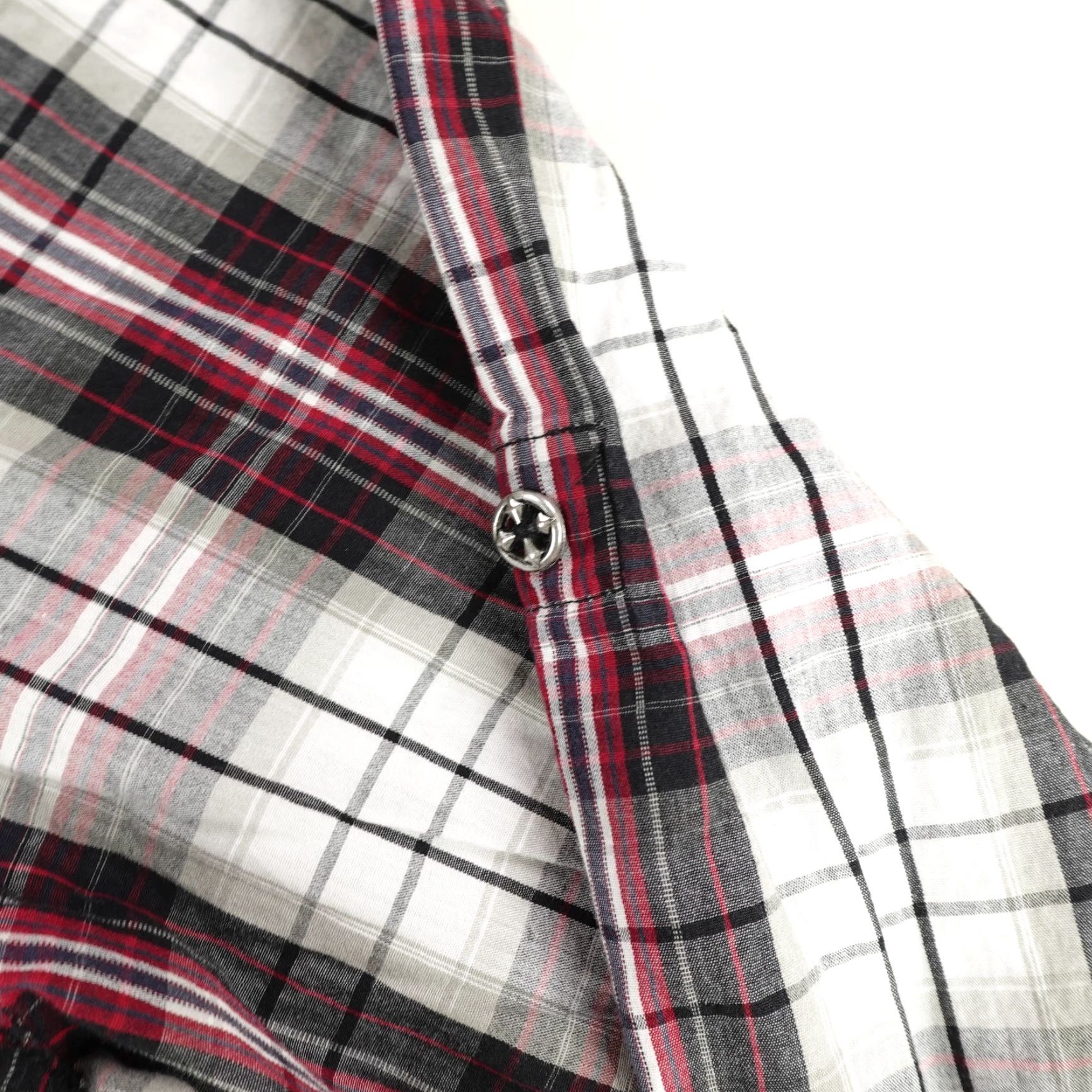 Affliction VINTAGE Affliction Shirt Mens XL Red Plaid Button Up Roll Tab White Black Premium Y2K Size US XL / EU 56 / 4 - 5 Thumbnail