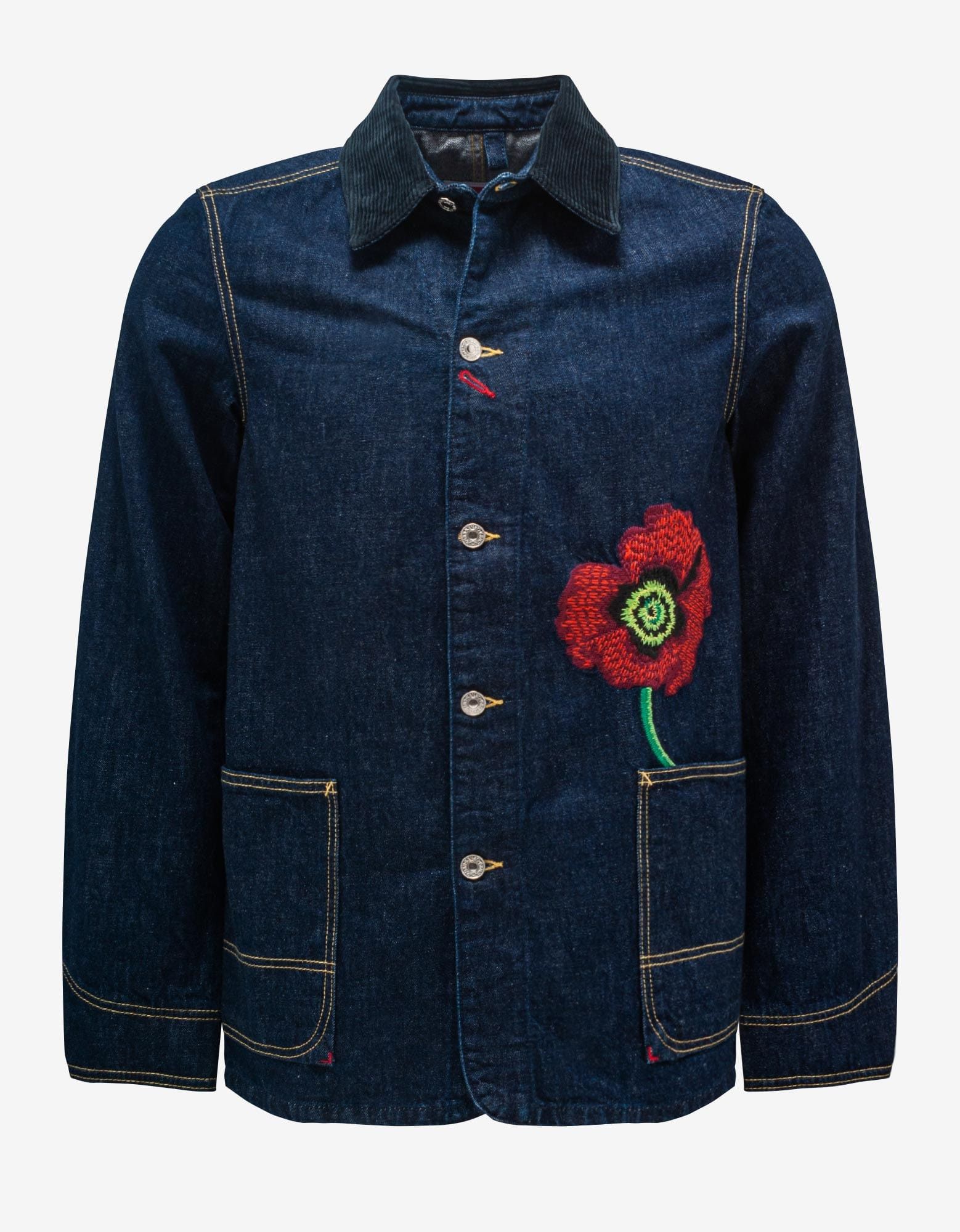 Image of Blue Kenzo Poppy Workwear Denim Jacket, Men's (Size Small)