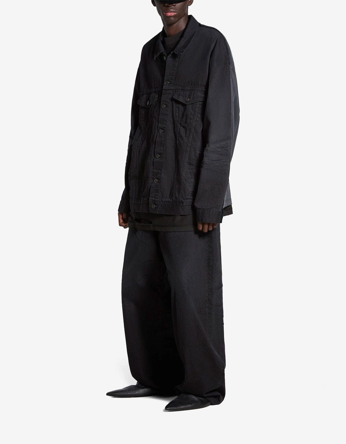 Balenciaga Balenciaga Black Oversized Hybrid Jacket Size US M / EU 48-50 / 2 - 4 Thumbnail