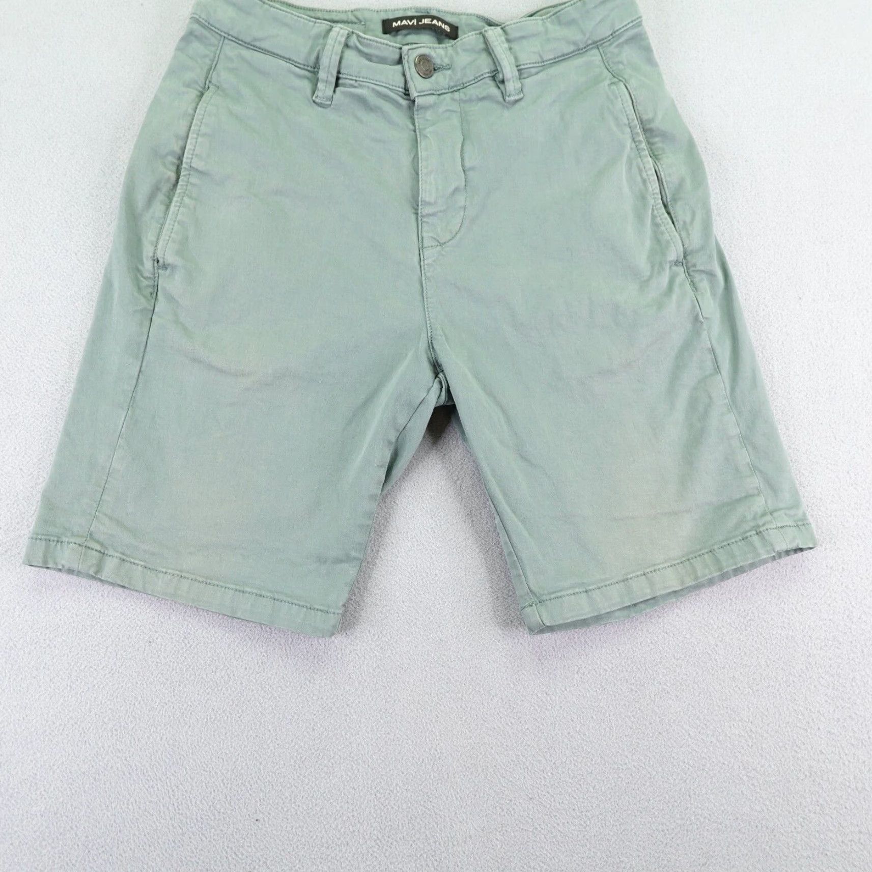Vintage Mavi Shorts Mens 30 Mint Green Chino Casual Cotton Stretch Flat Front Regular Waist 30 Front Pocket Breathable Everyday Mens Size US 30 / EU 46 - 3 Thumbnail