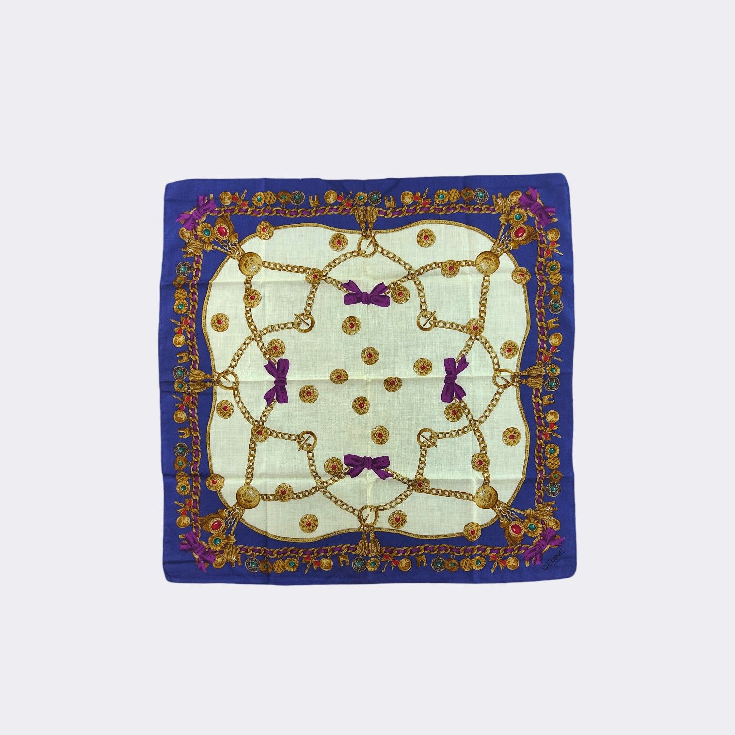 Celine Vintage Celine Handkerchief Neckerchief Bandana H422I Size ONE SIZE - 2 Thumbnail