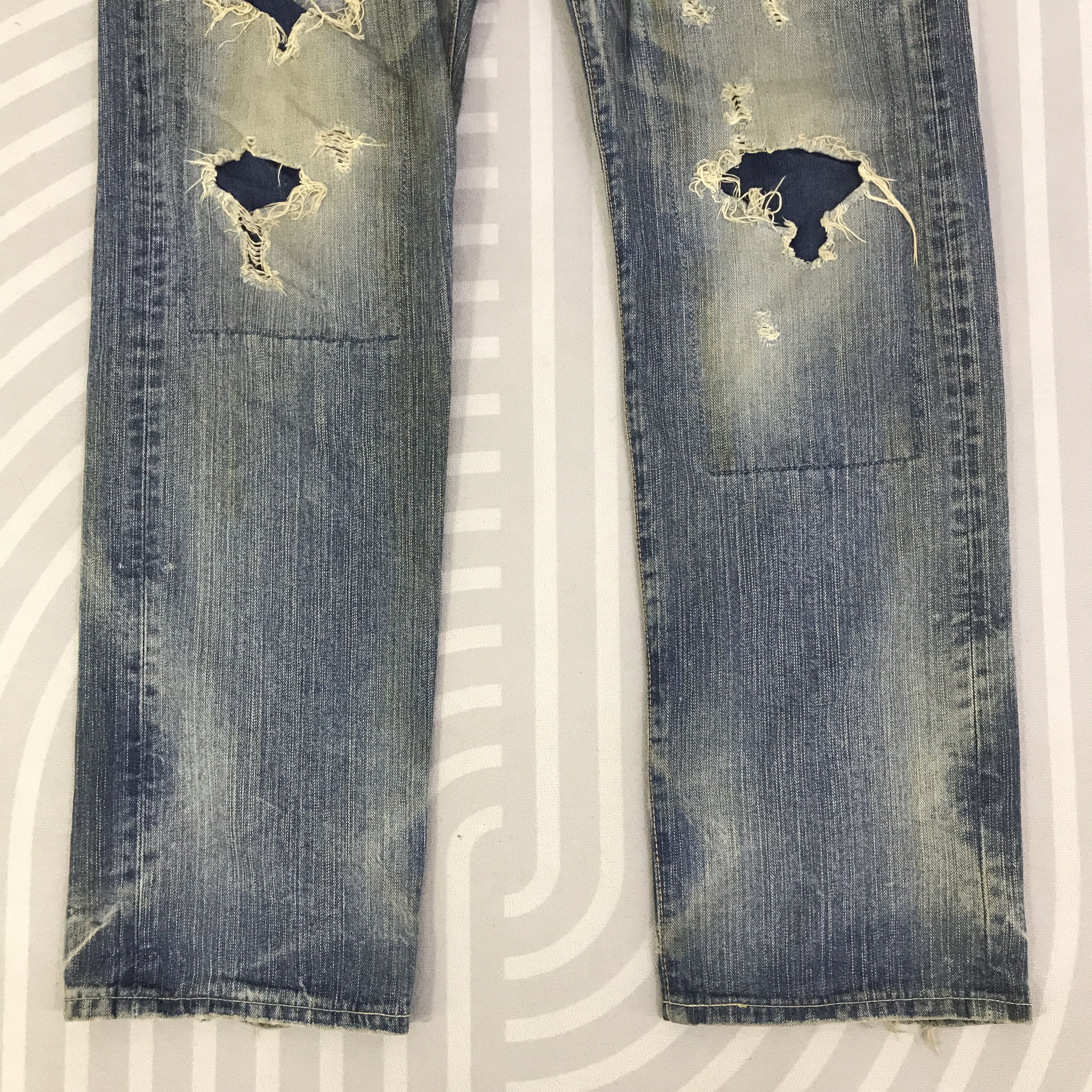 Edwin Vintage Edwin Distressed Denim Jeans pants K129B2 Size US 34 / EU 50 - 3 Thumbnail