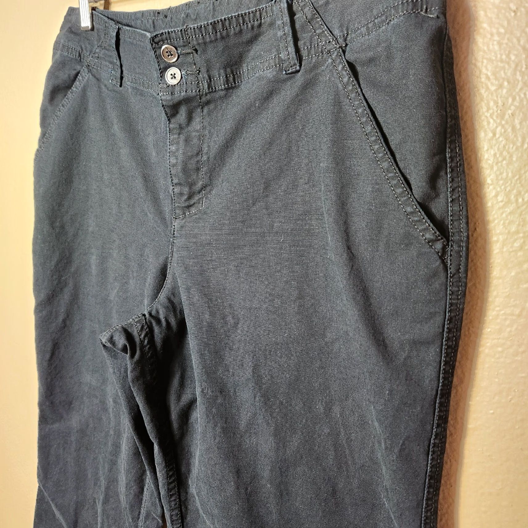 Vintage Columbia Womens Black Cotton Twill Mid Rise Straight Leg Pants-Size 12 Shirt Size 34" / US 12 / IT 48 - 2 Thumbnail