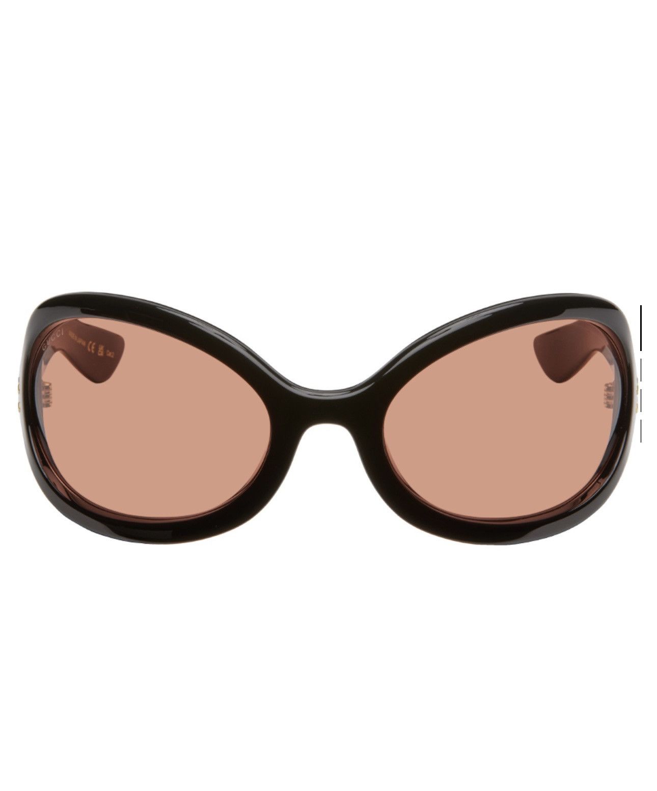 Gucci Gucci Black Oval Sunglasses Size ONE SIZE - 1 Thumbnail