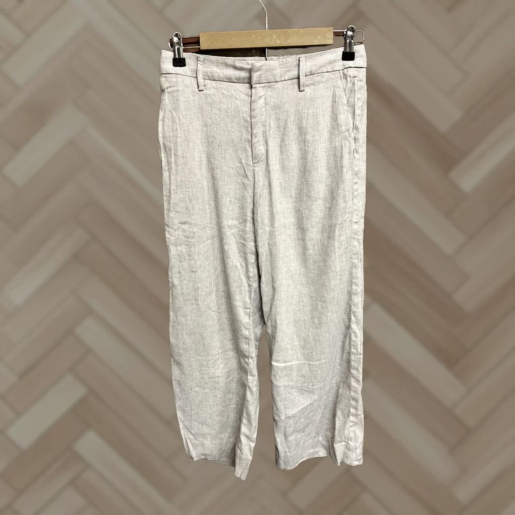 Banana Republic Banana Republic Pants Womens 4 Beige Linen Blend Wide Leg Size 27" / US 4 / IT 40 - 1 Thumbnail