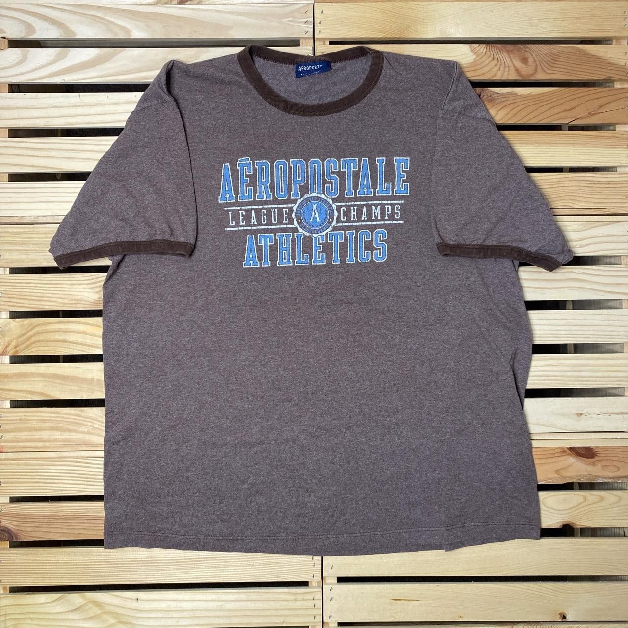Aeropostale Vintage Aeropostale Athletics Brown Ringer Tee Size XL Size US XL / EU 56 / 4 - 1 Thumbnail