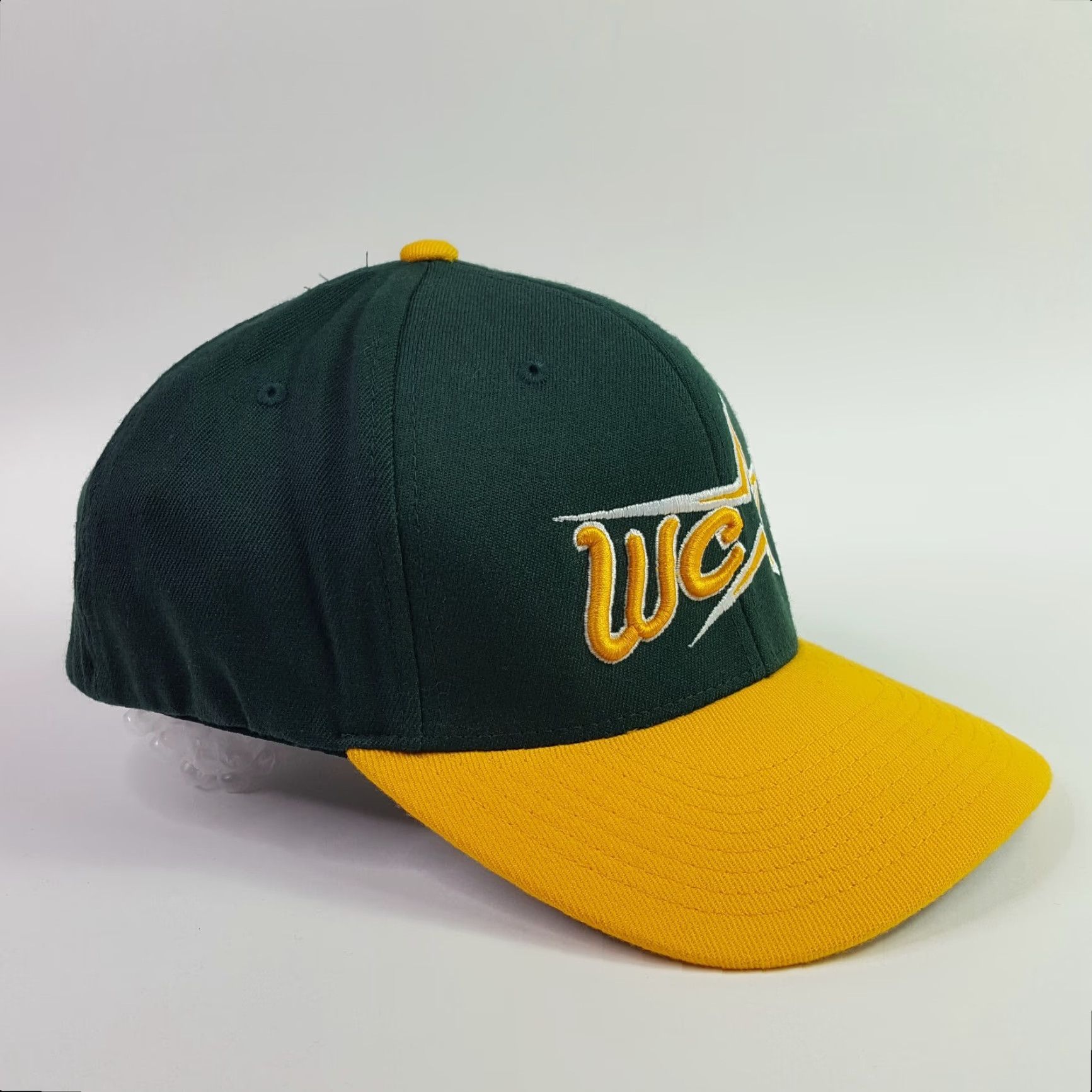 Vintage VINTAGE Houston Astros WC Logo Wool Blend Stretch Fitted Hat Baseball Cap Green Wool Athletic Cap Mens Adjustable Cap Size ONE SIZE - 4 Thumbnail