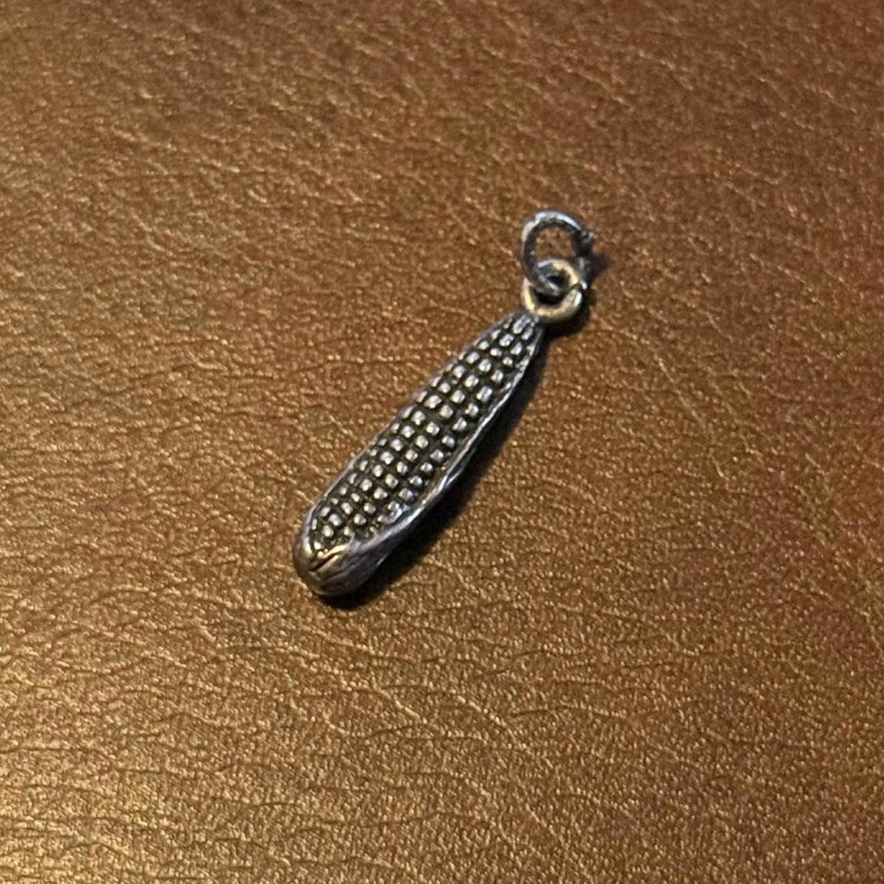 Designer Vintage Sterling Silver Ear of Corn Pendant/Charm Size ONE SIZE - 2 Thumbnail